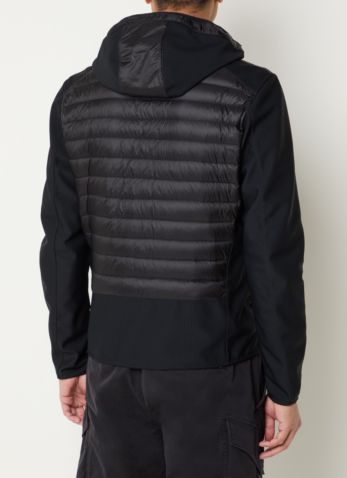 Parajumpers Nolan gewatteerd jack met donsvulling en capuchon - achterkant 4 zwart