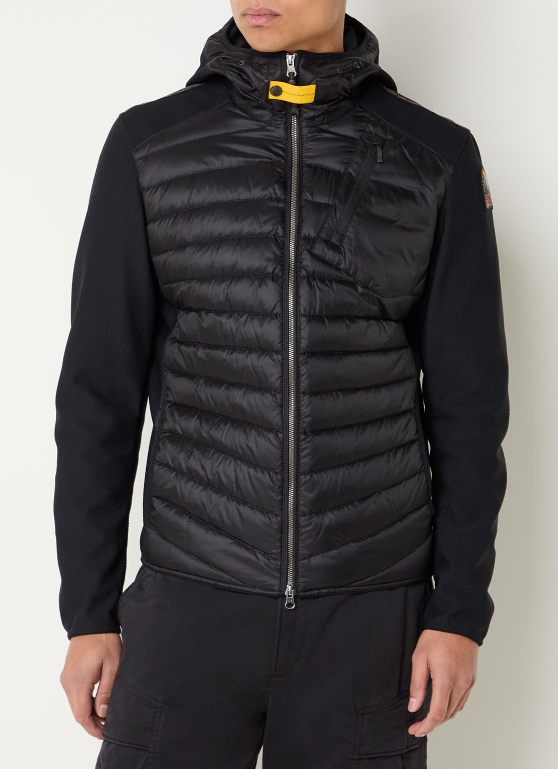 Parajumpers Nolan gewatteerd jack met donsvulling en capuchon - detail 3 zwart