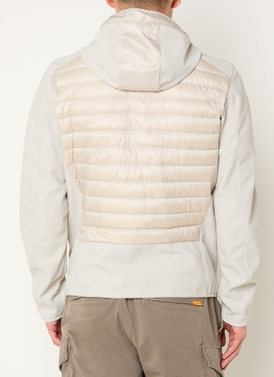 Parajumpers Nolan gewatteerd jack met donsvulling en capuchon - achterkant 2 creme
