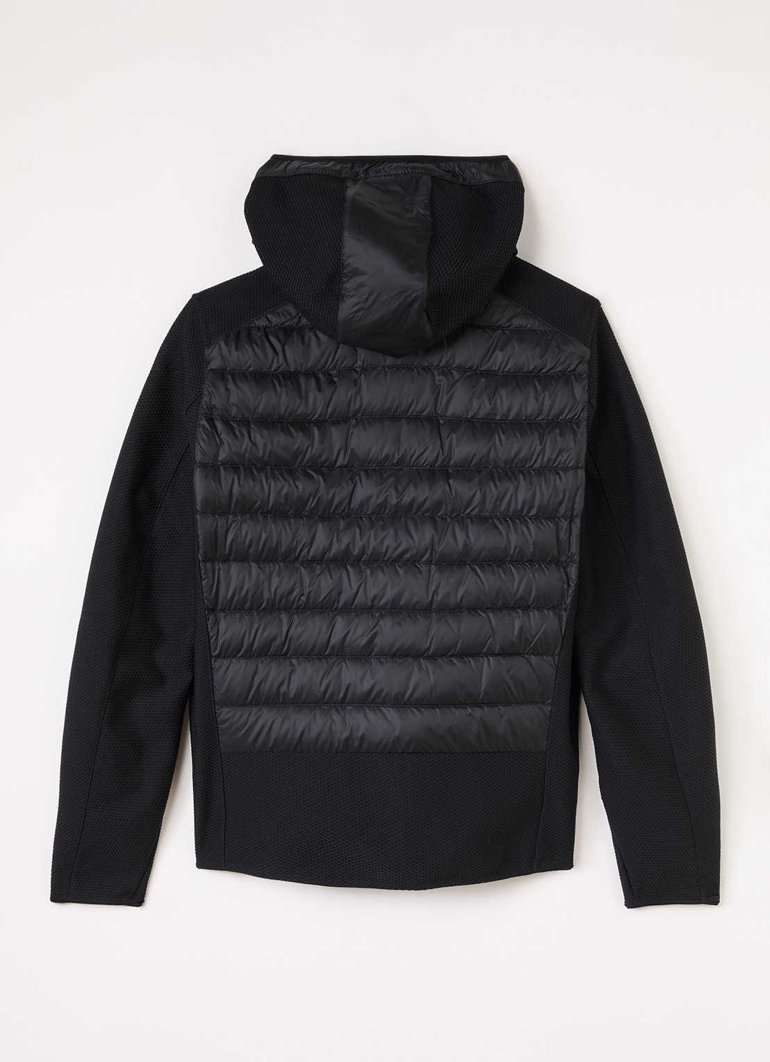 Parajumpers Nolan gewatteerde jas met capuchon en ritszakken - achterkant 3 zwart