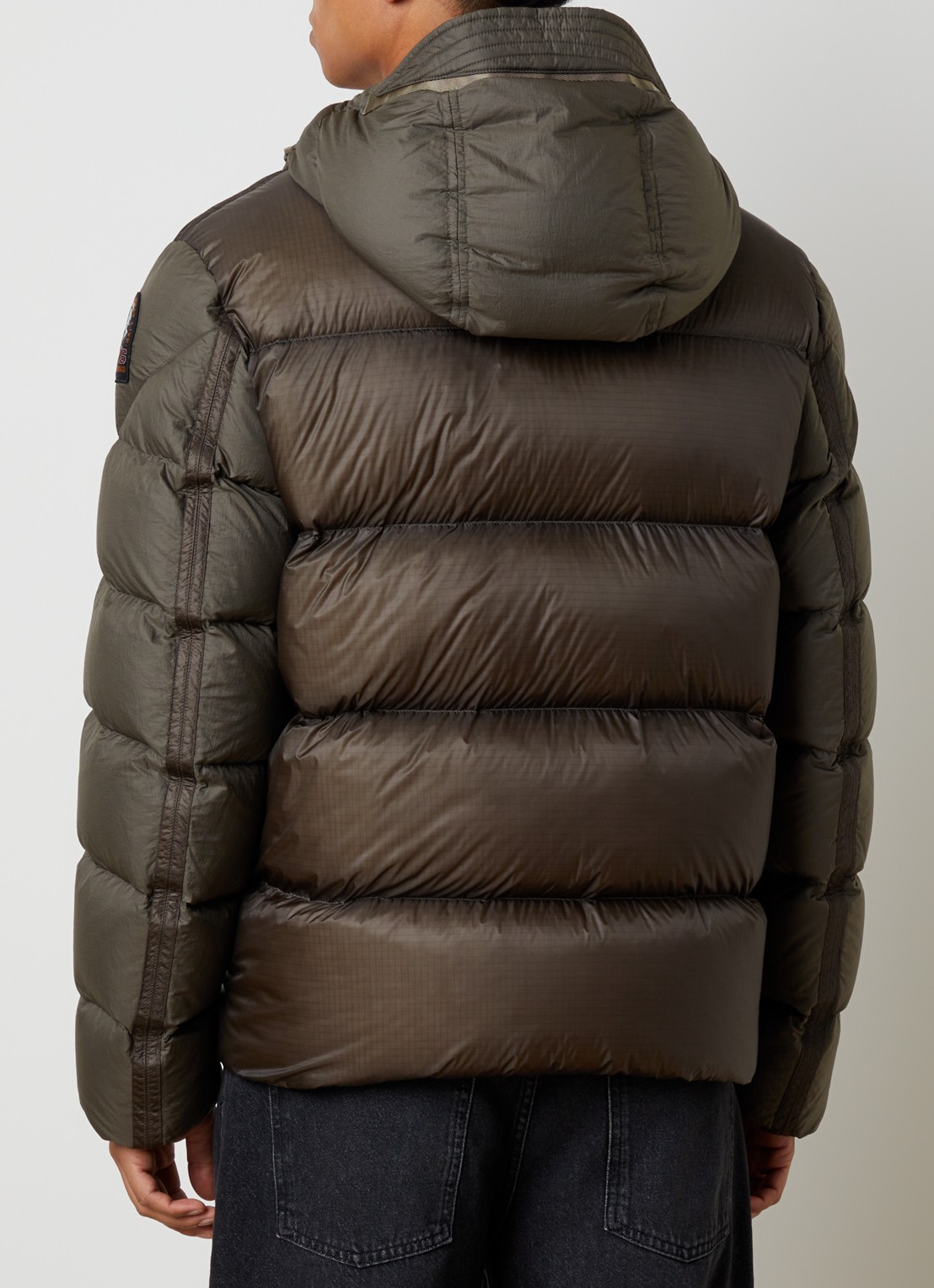 Parajumpers Notigi puffer jas met donsvulling en ritszakken - achterkant 4 bronsgroen