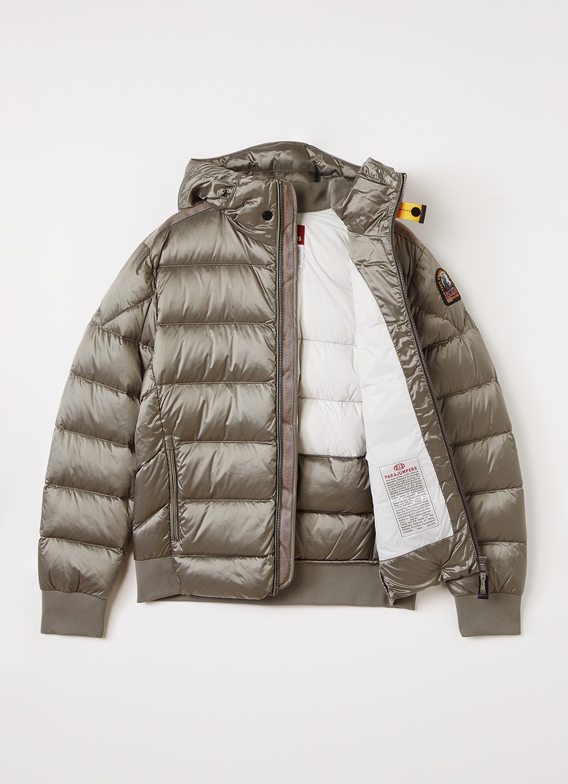 Parajumpers Pharrel puffer jack met donsvulling - voorkant 3 khaki