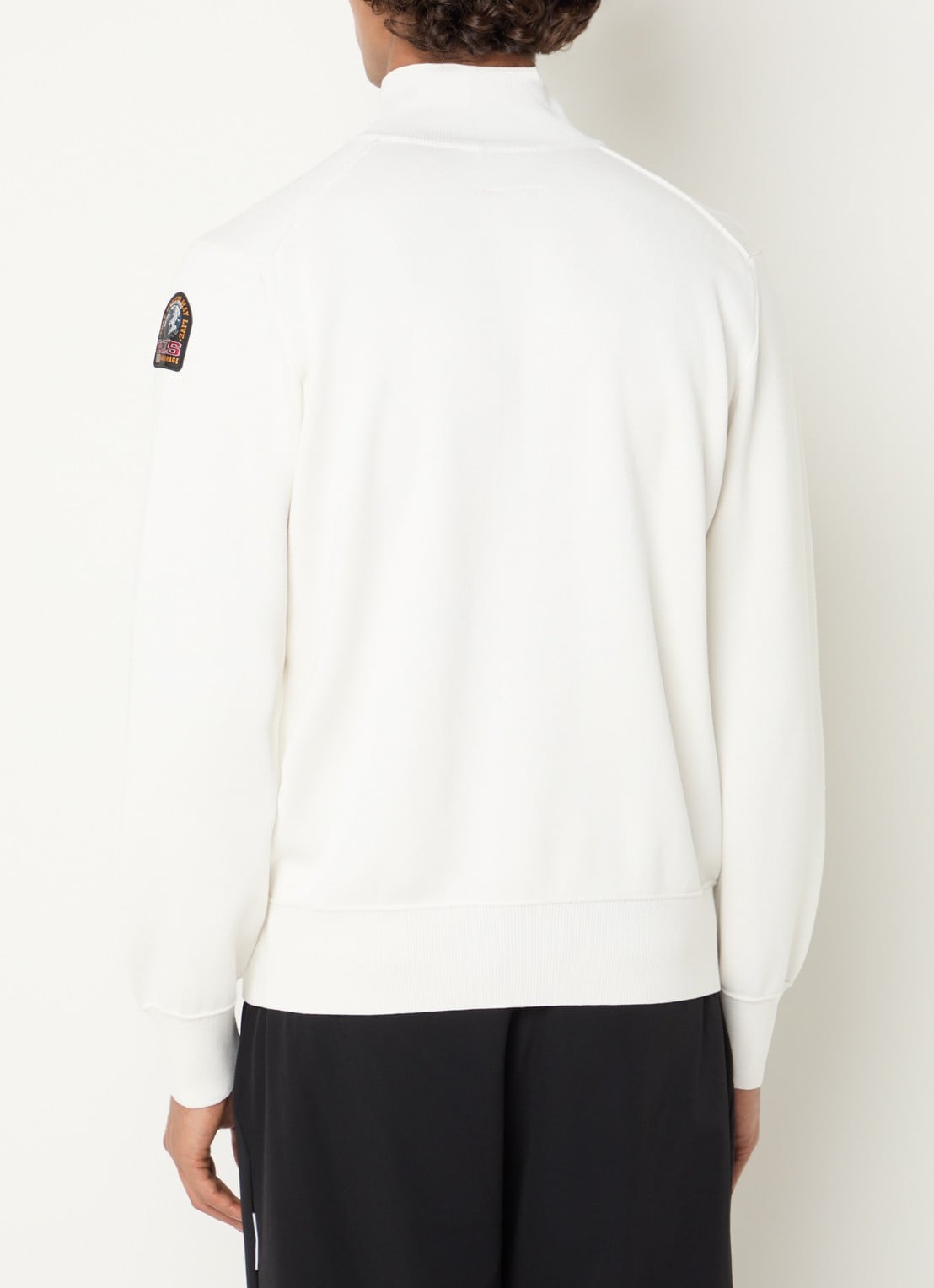 Parajumpers Scoe vest met logo en halve rits - achterkant ivoor