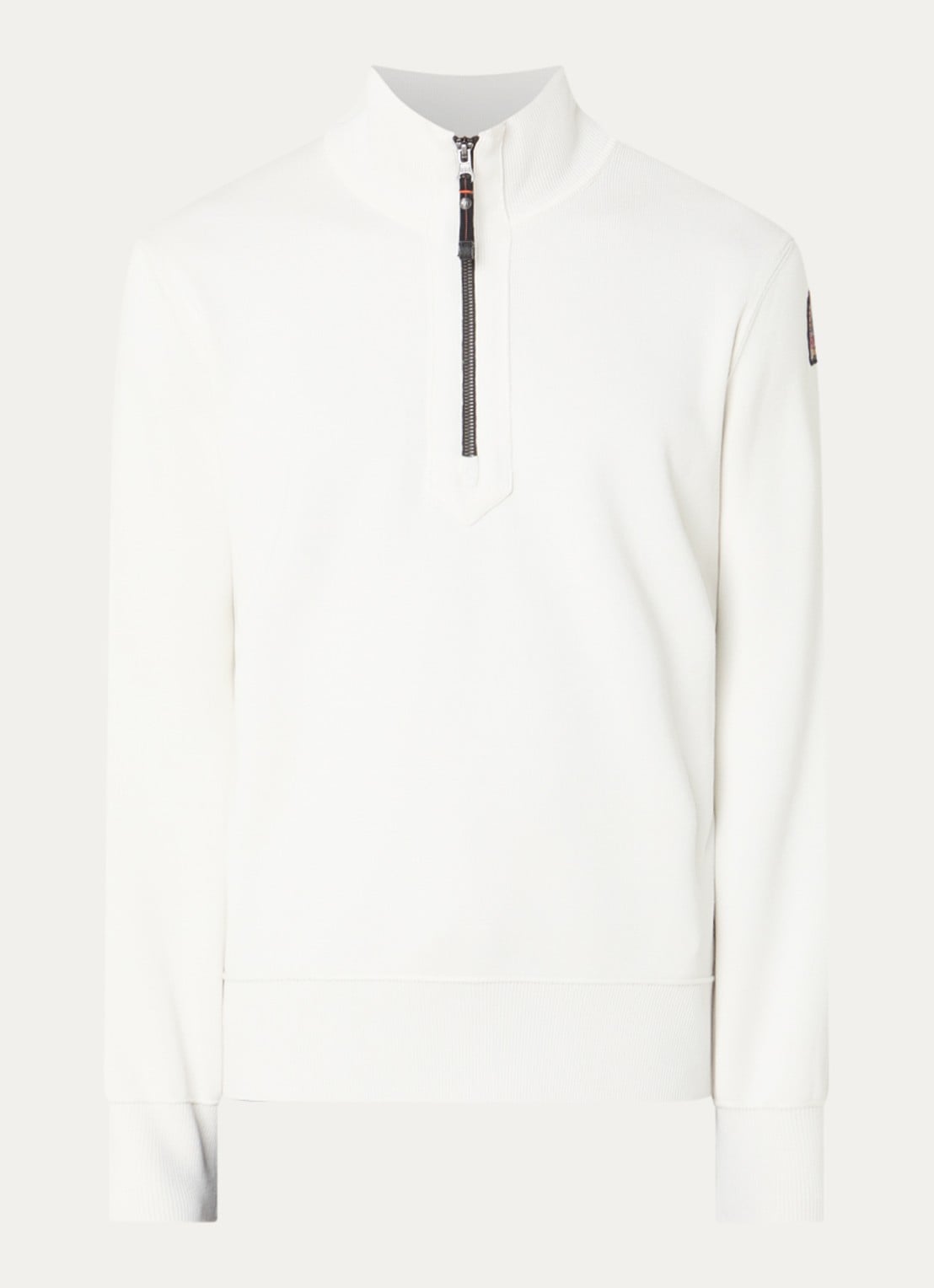 Parajumpers Scoe vest met logo en halve rits - voorkant 3 ivoor