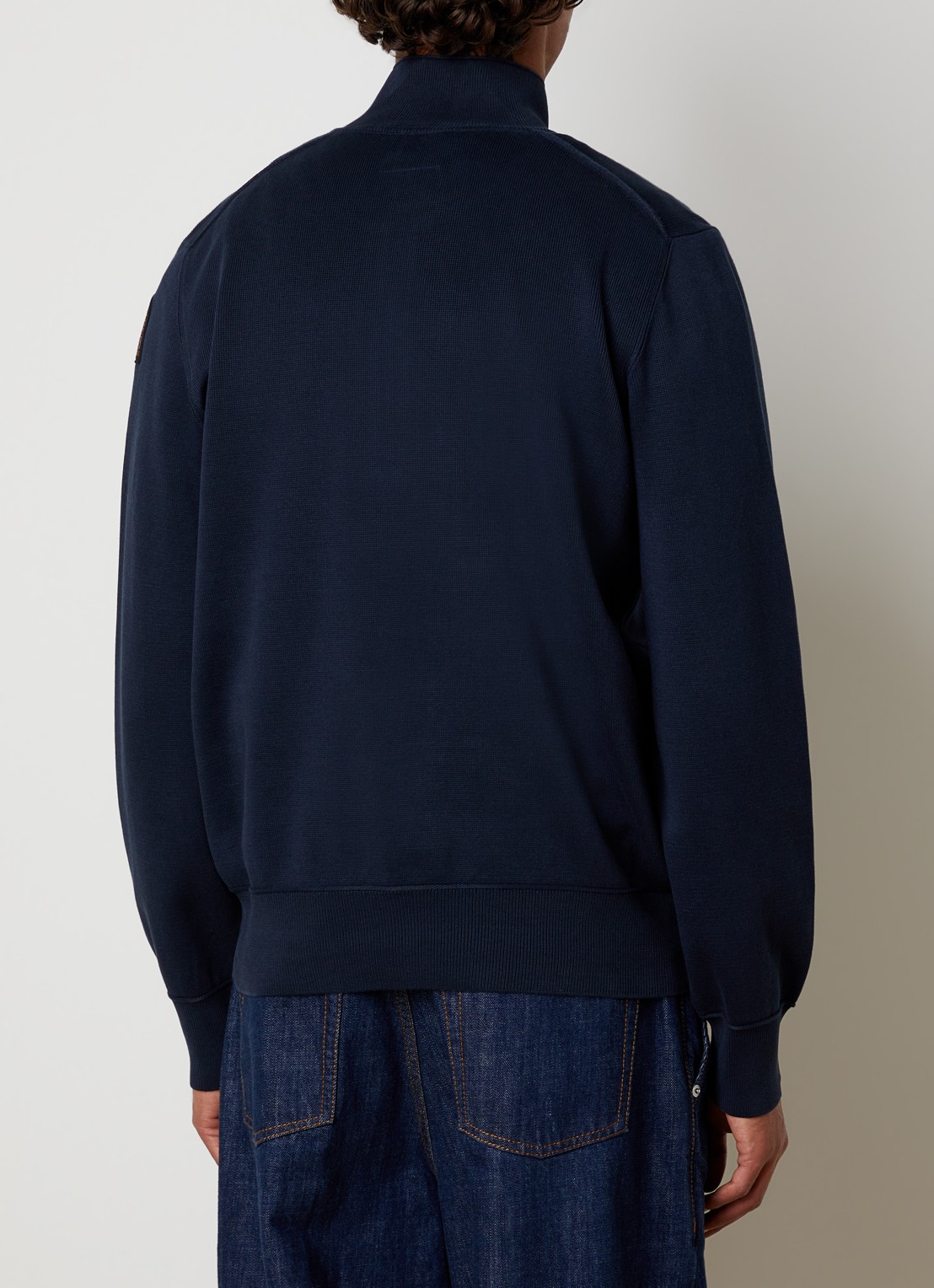 Parajumpers Scoe vest met logo en halve rits - achterkant 3 donkerblauw