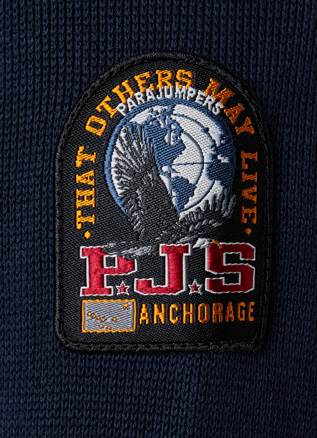 Parajumpers Scoe vest met logo en halve rits - detail 2 donkerblauw
