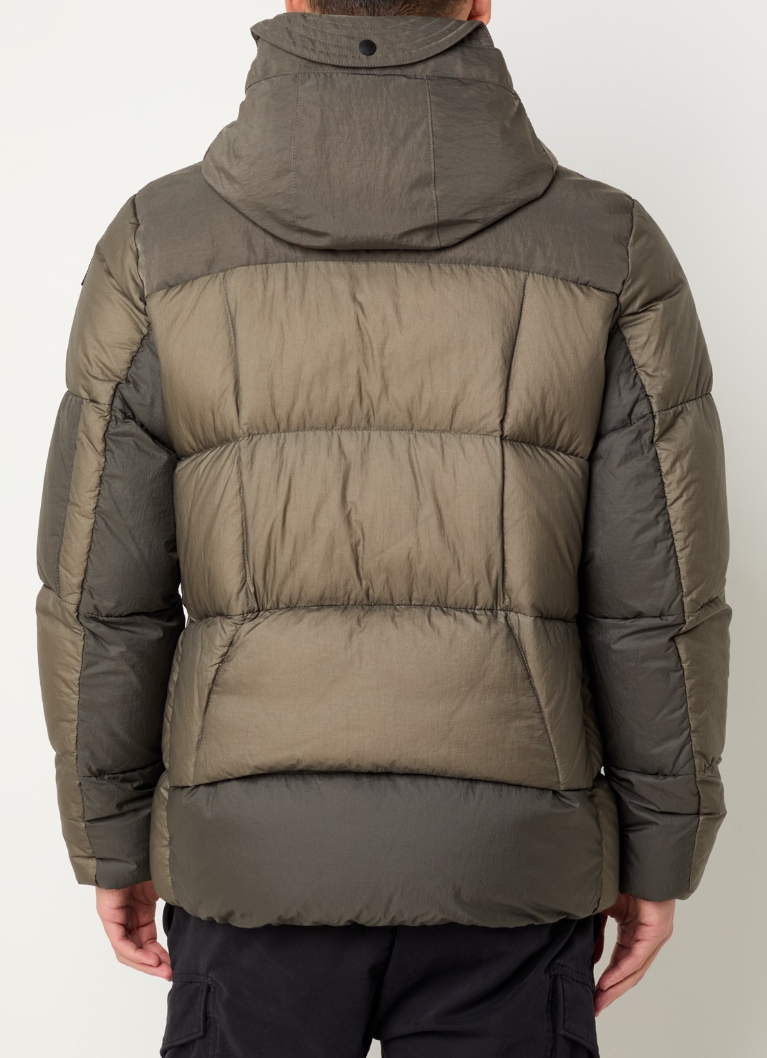 Parajumpers Sento puffer jack met capuchon - achterkant 4 olijfgroen