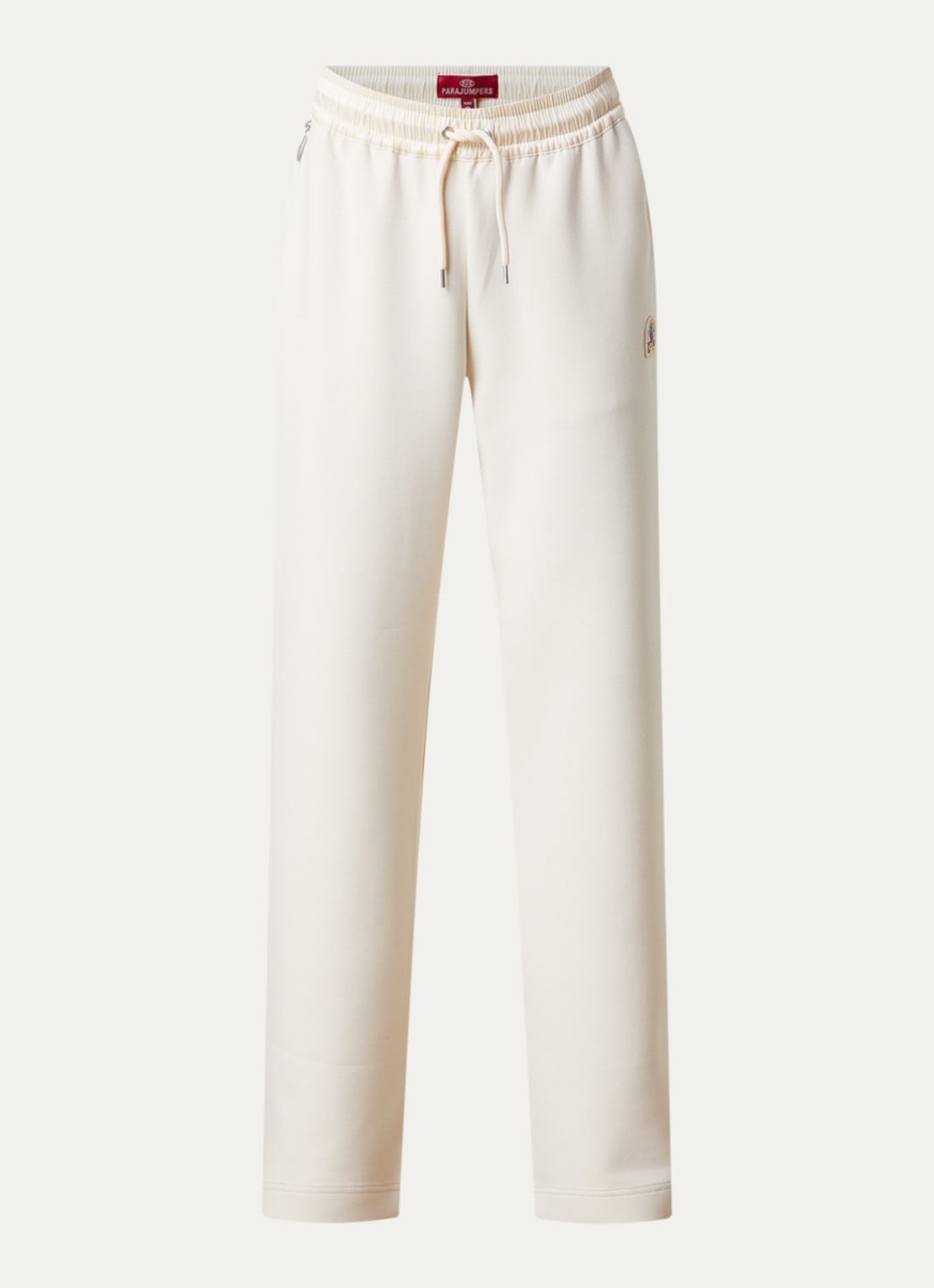 Parajumpers Shanley high waist straight fit joggingbroek met ritszakken - voorkant 3 creme