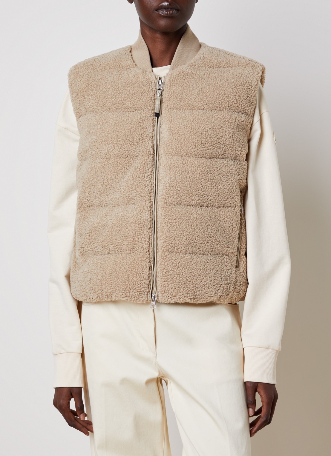 Parajumpers Sima bodywarmer met donsvulling - detail zand