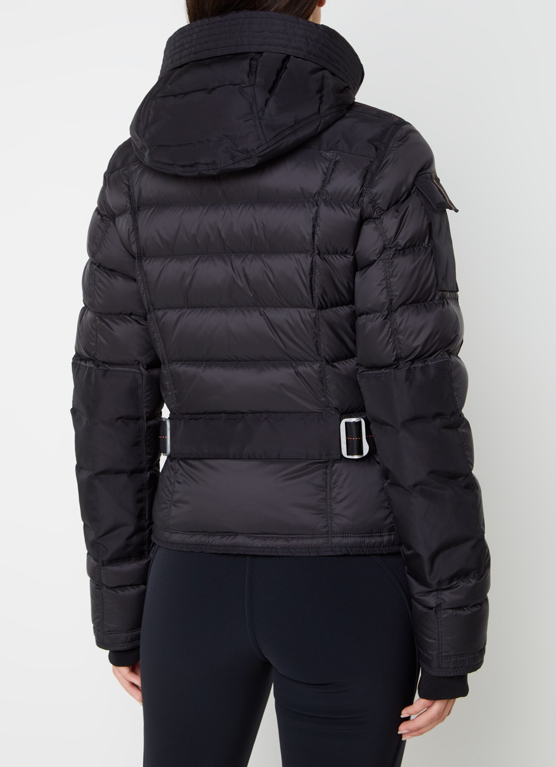 Parajumpers Skimaster gewatteerd jack met donsvulling en capuchon - achterkant 6 zwart