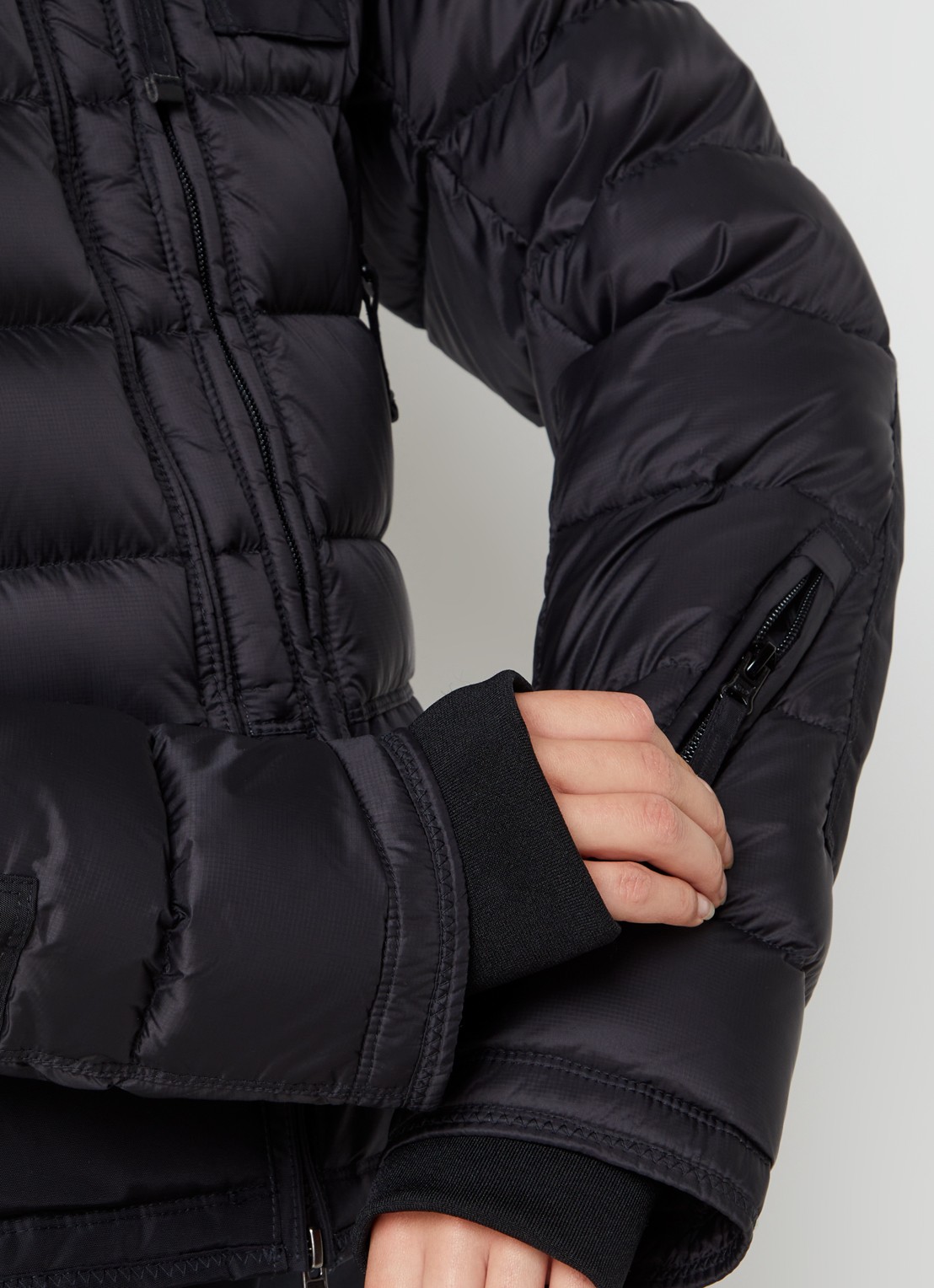 Parajumpers Skimaster gewatteerd jack met donsvulling en capuchon - detail 2 zwart