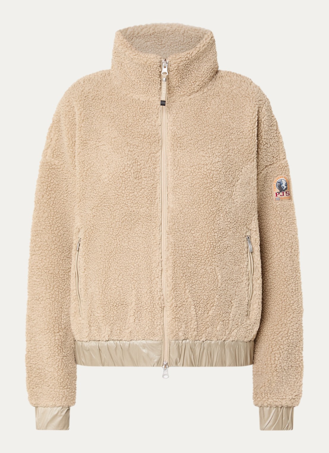 Parajumpers Sori jack van teddy met ritszakken en logo - voorkant goud