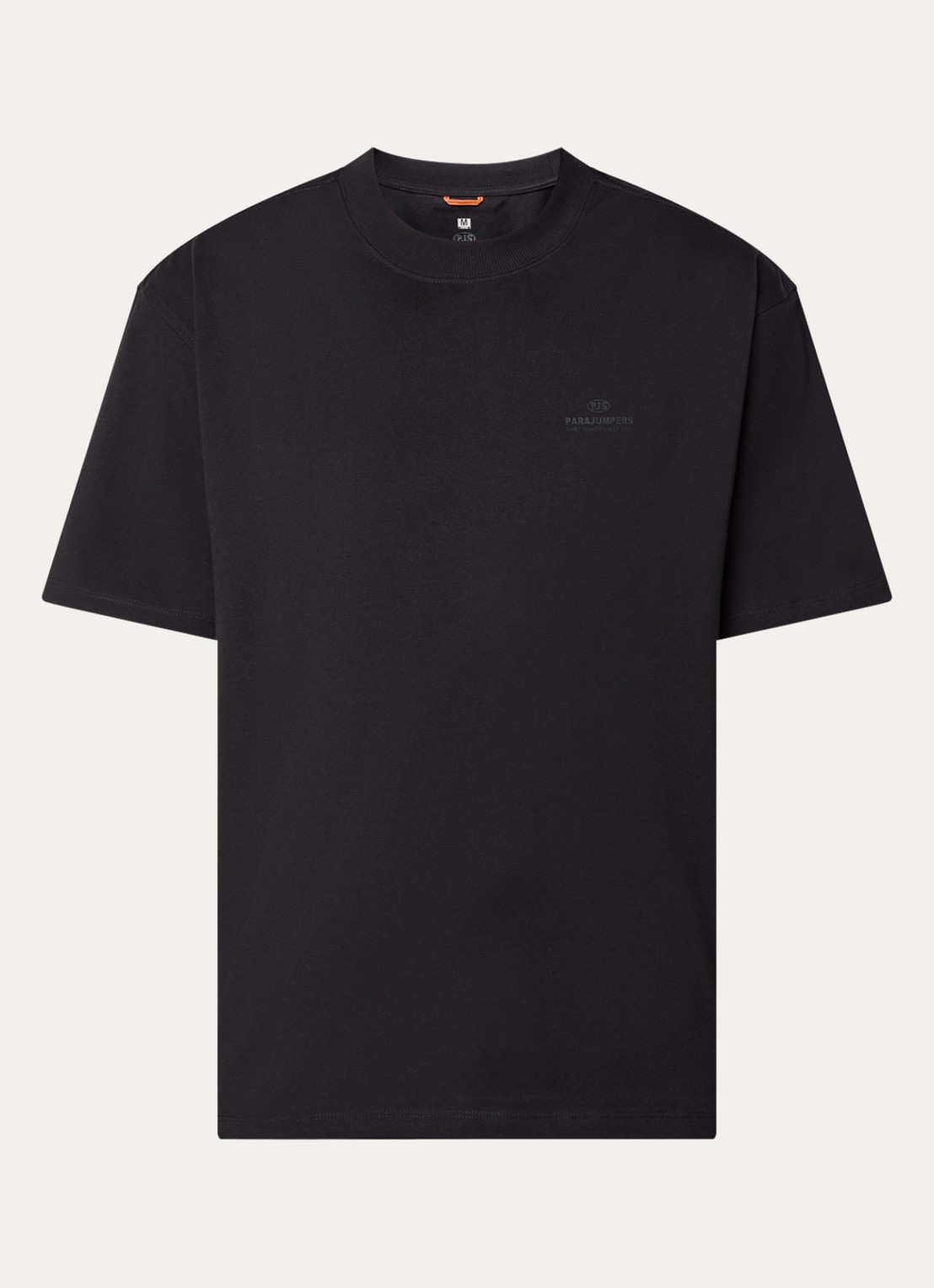 Parajumpers T-shirt met logo - voorkant 2 zwart