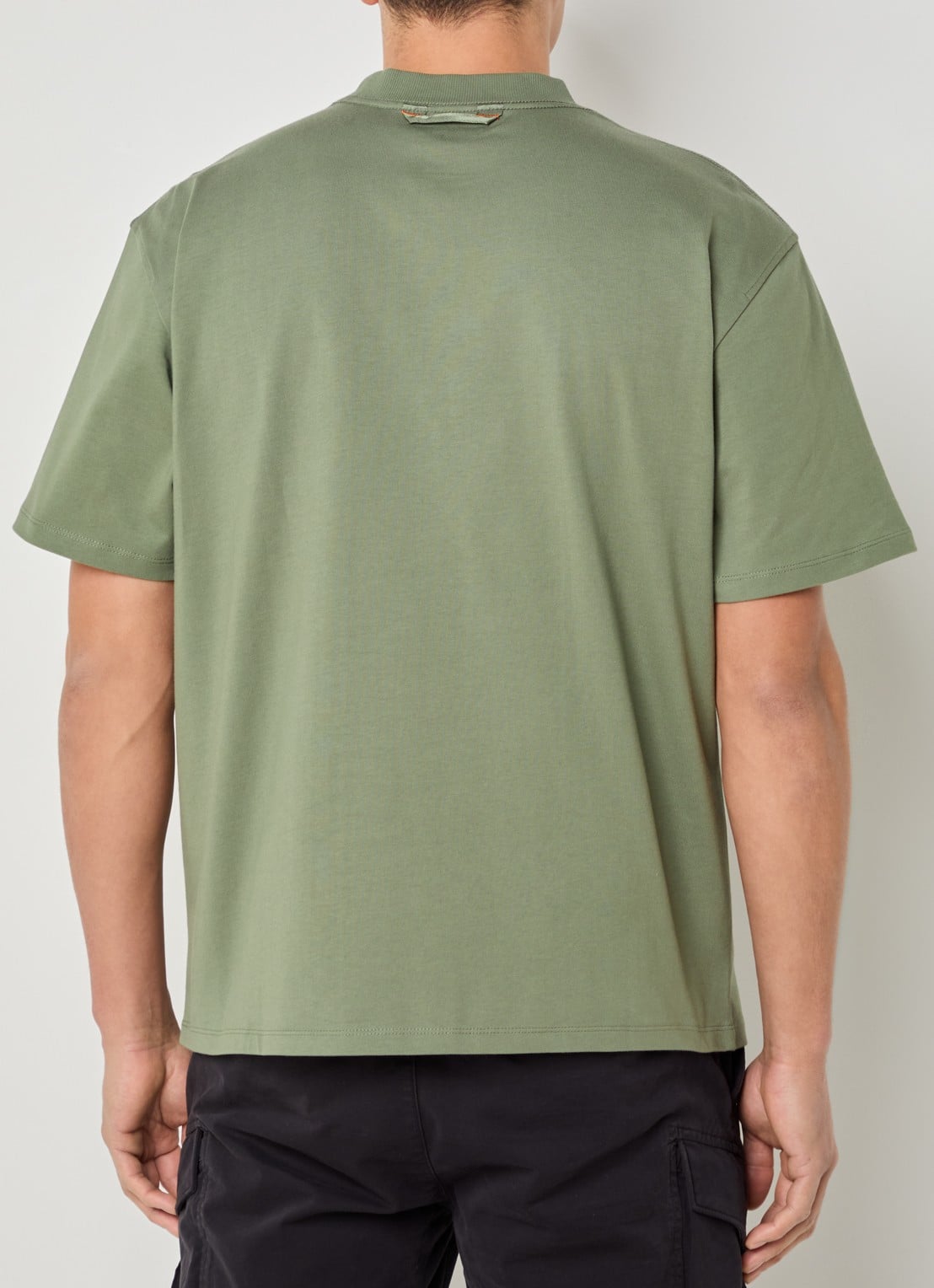 Parajumpers T-shirt met logo - achterkant 4 olijfgroen