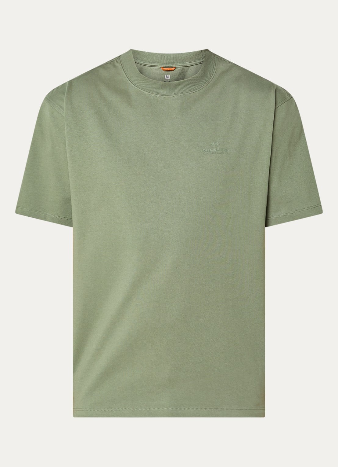 Parajumpers T-shirt met logo - voorkant 2 olijfgroen