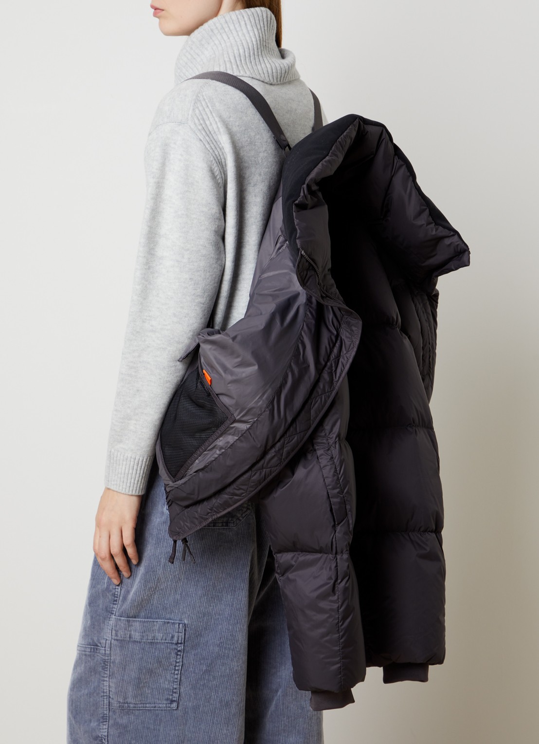 Parajumpers Toulala puffer jack met opstaande kraag en donsvulling - detail 3 antraciet