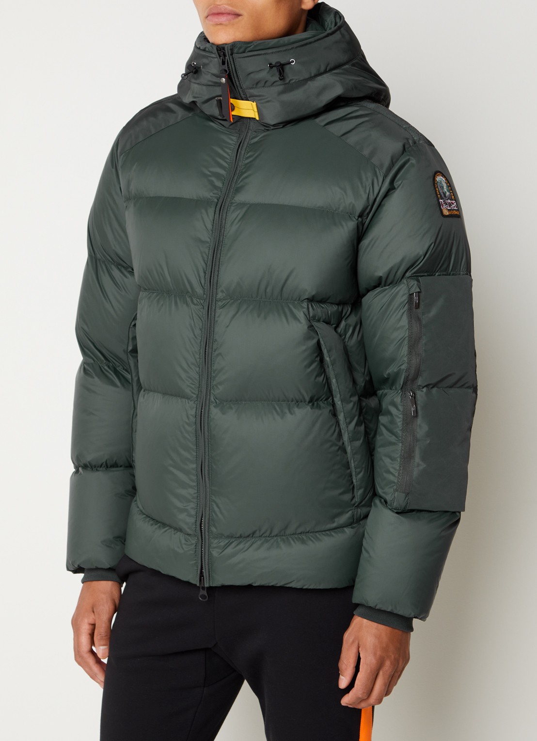 Parajumpers Tyrik puffer jack met donsvulling en ritszakken - detail 4 donkergroen