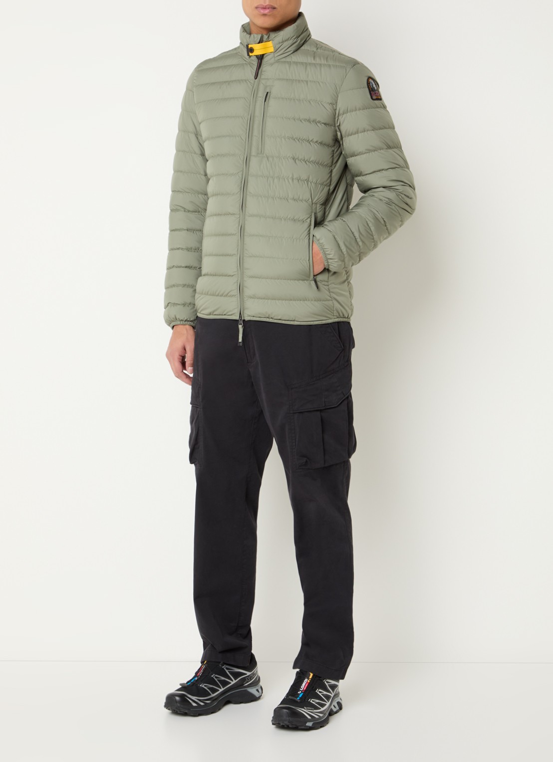 Parajumpers Ugo gewatteerd jack met donsvulling en ritszakken - voorkant 3 lindegroen
