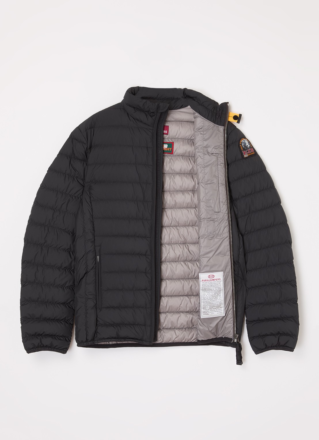 Parajumpers Ugo gewatteerd jack met donsvulling - voorkant 3 zwart