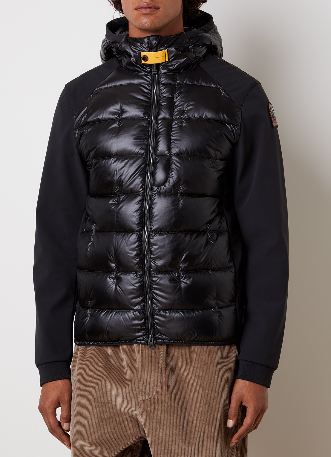 Parajumpers Vigolo Hybrid gewatteerd jack met donsvulling - detail zwart