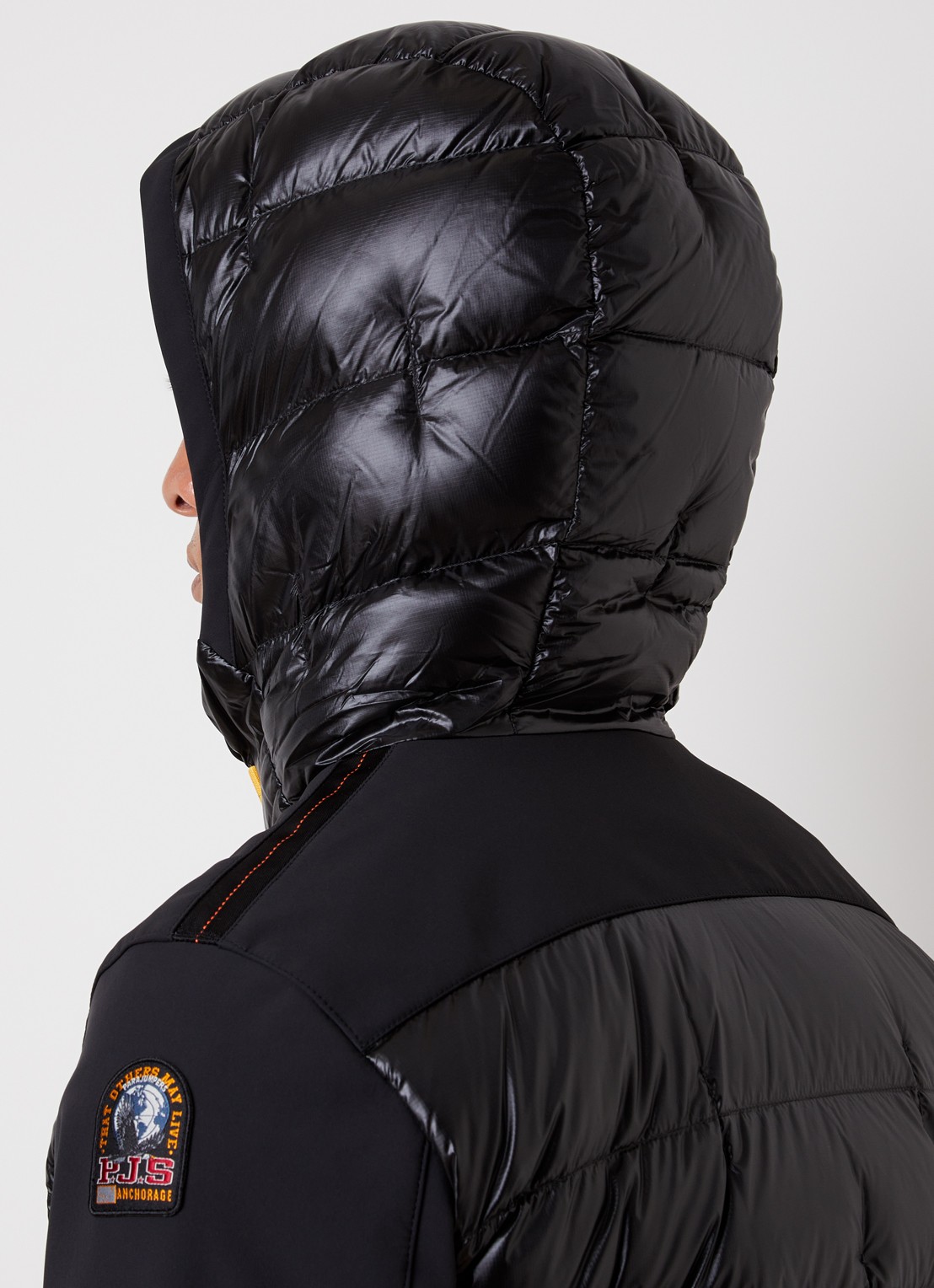 Parajumpers Vigolo Hybrid gewatteerd jack met donsvulling - detail 3 zwart