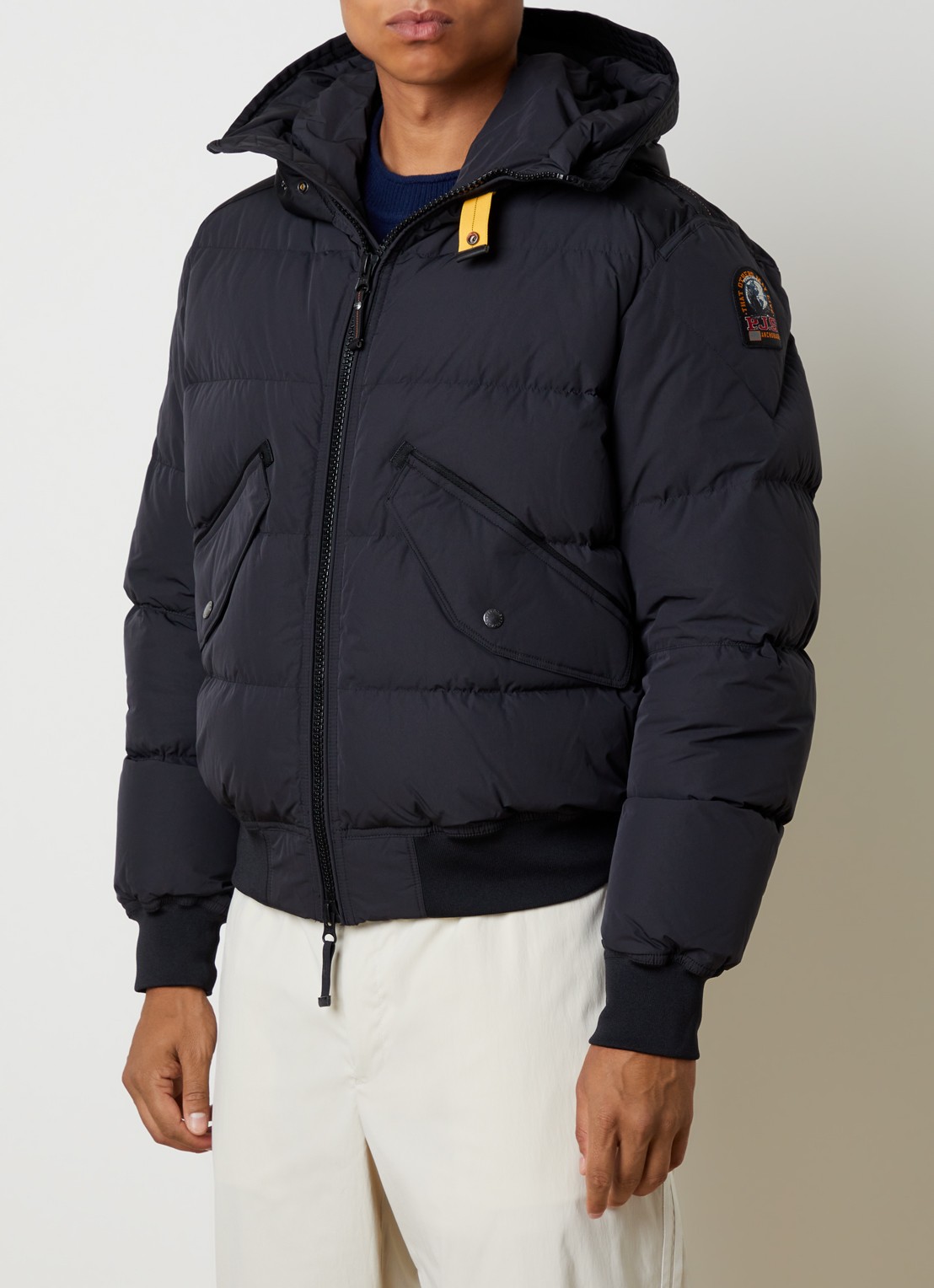 Parajumpers Wilmont 2.0 pufferjack met donsvulling - detail zwart