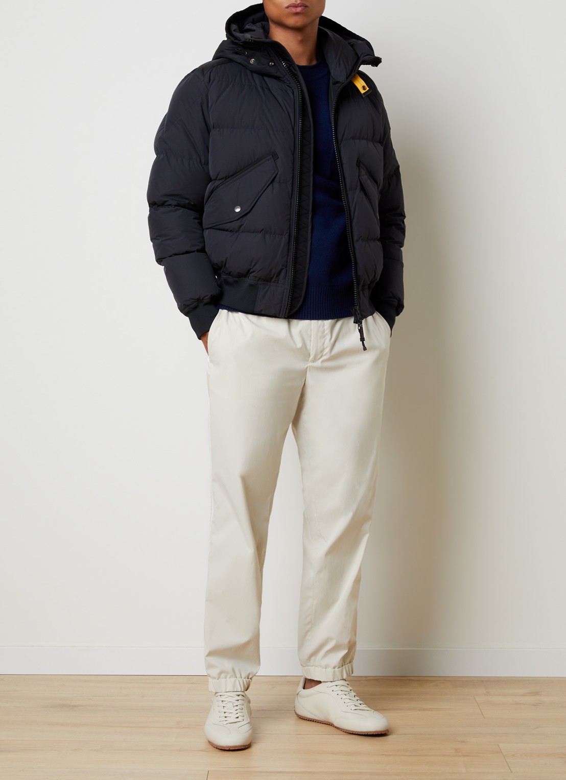 Parajumpers Wilmont 2.0 pufferjack met donsvulling - voorkant 6 zwart