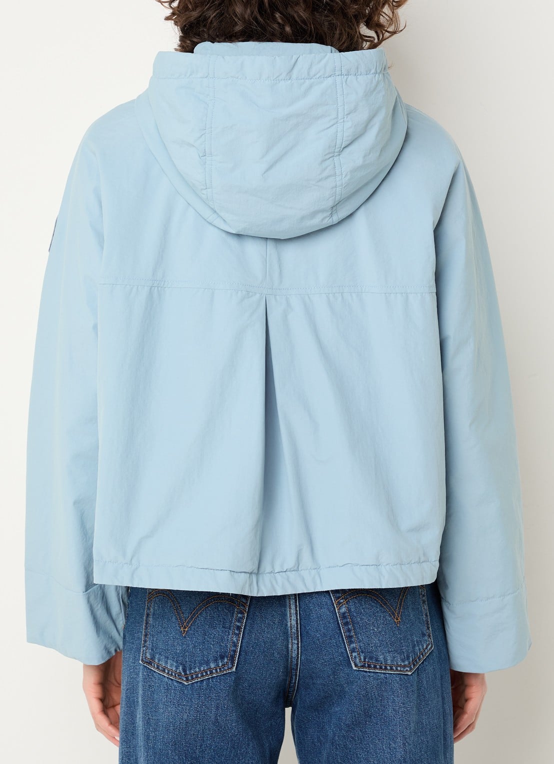 Parajumpers Windjack met capuchon en steekzakken - achterkant lichtblauw