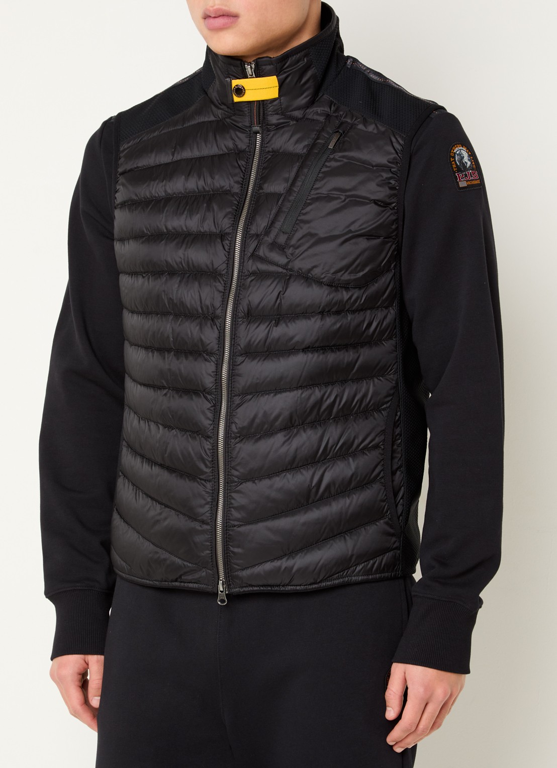 Parajumpers Zavier gewatteerde bodywarmer met donsvulling en borstzak - detail 4 zwart