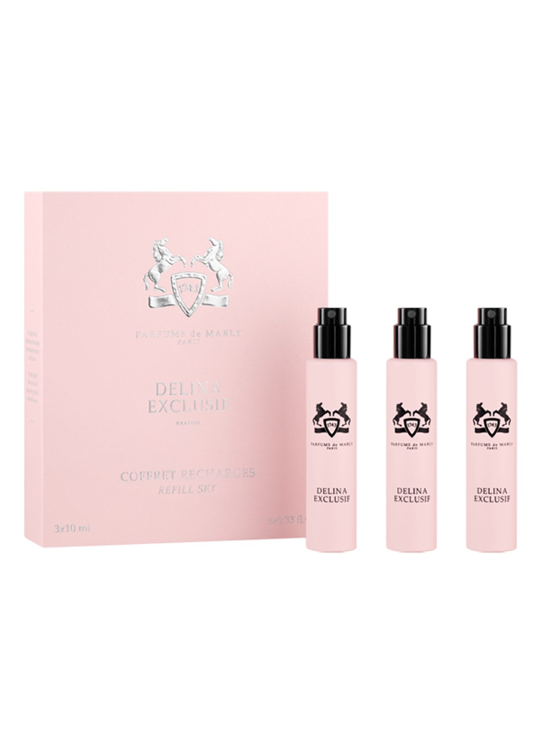 Parfums de Marly Delina Exclusif Set Eau de Parfum Refill - navulling set van 3  - voorkant undefined