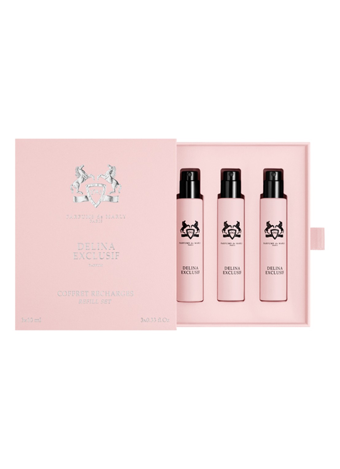 Parfums de Marly Delina Exclusif Set Eau de Parfum Refill - navulling set van 3  - voorkant 2 undefined