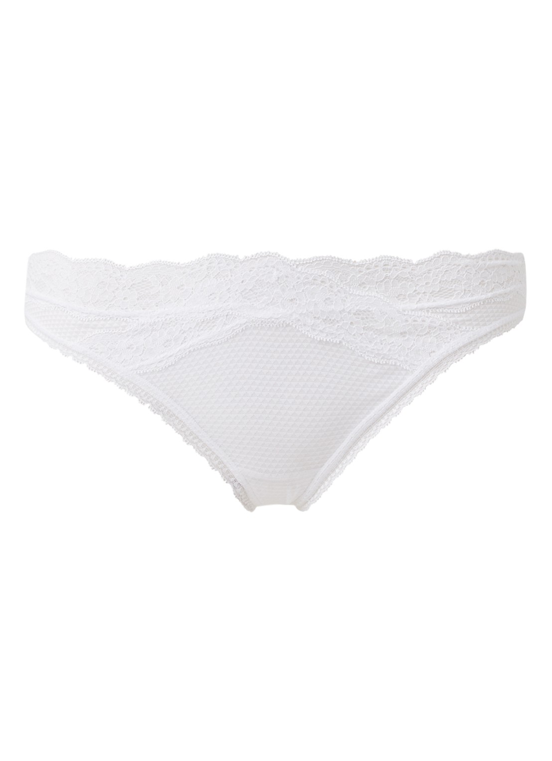 Passionata Brooklyn tanga met kant - voorkant wit