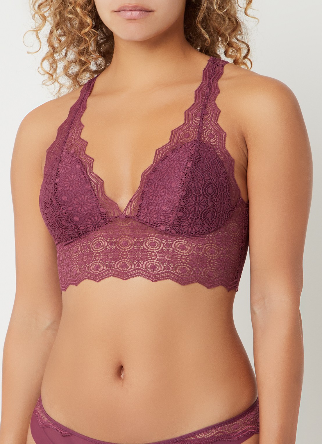 Passionata Georgia bralette van kant - detail 4 aubergine