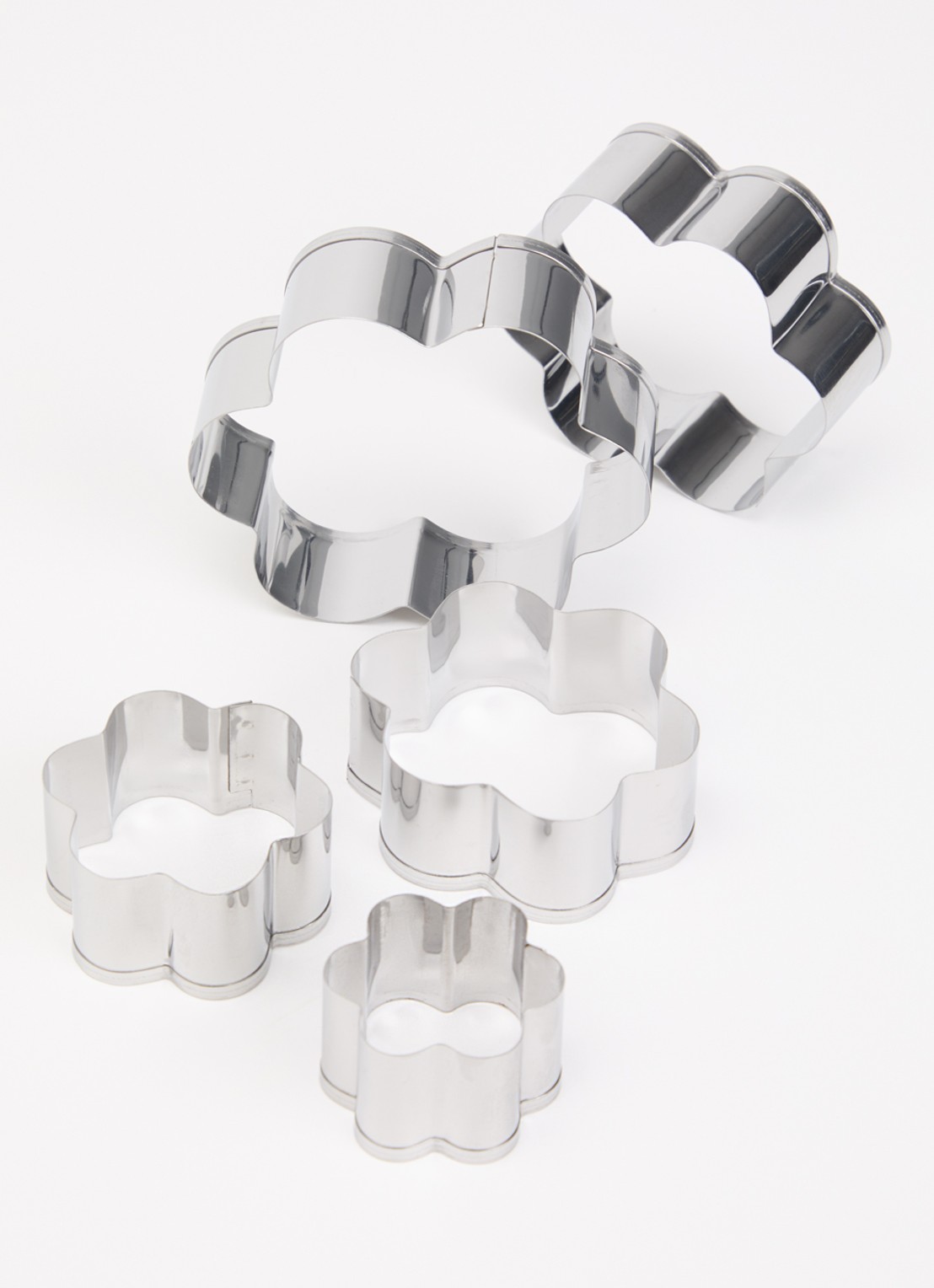 Patisse Accessories bloem uitsteekvormen 5-delig - voorkant 2 zilver