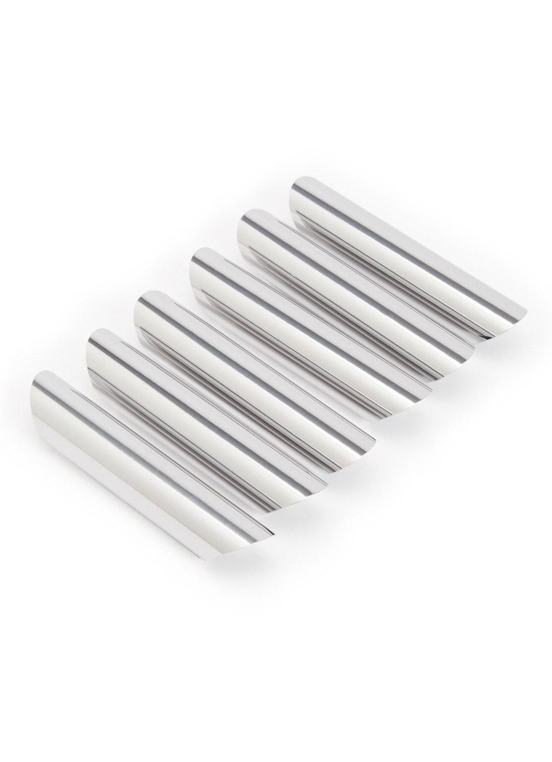 Patisse Accessories cannolivormen 12 x 2 cm set van 6 - voorkant zilver