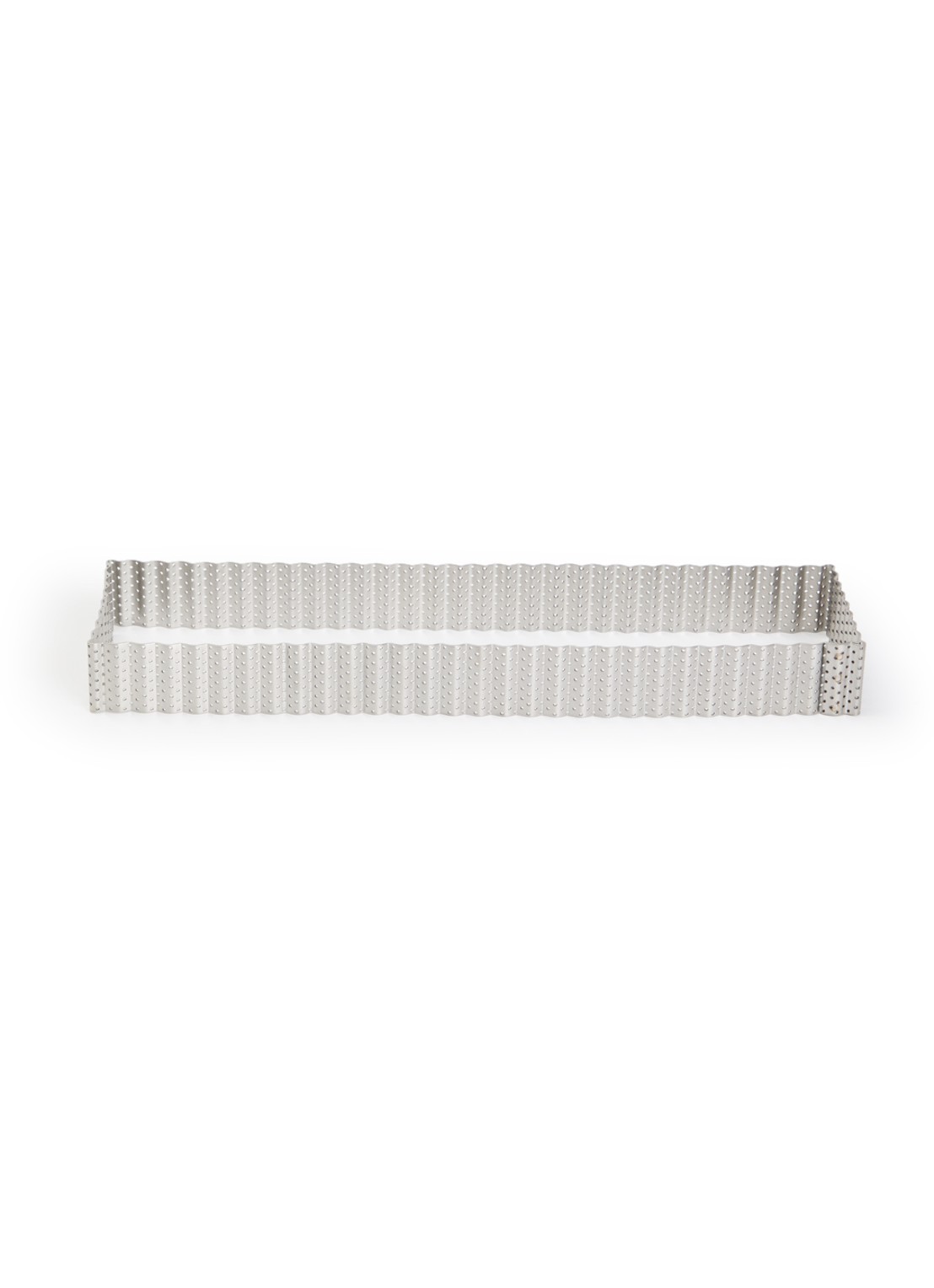 Patisse Accessories geperforeerde quichering 35 x 10 cm - voorkant zilver