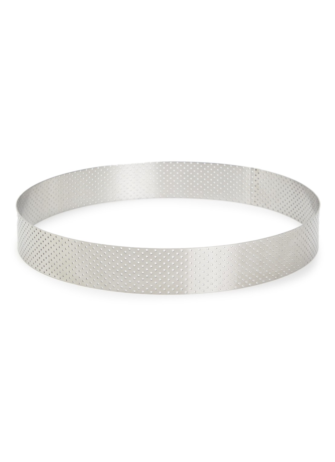 Patisse Accessories geperforeerde taartring 24 cm - voorkant zilver