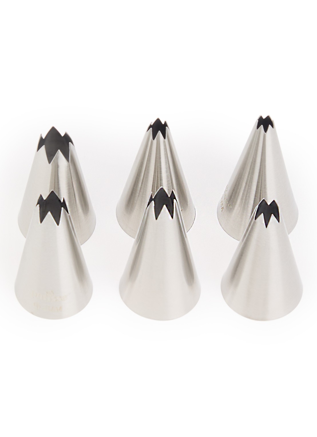 Patisse Accessories kartel spuitmondjes set van 6 - voorkant zilver