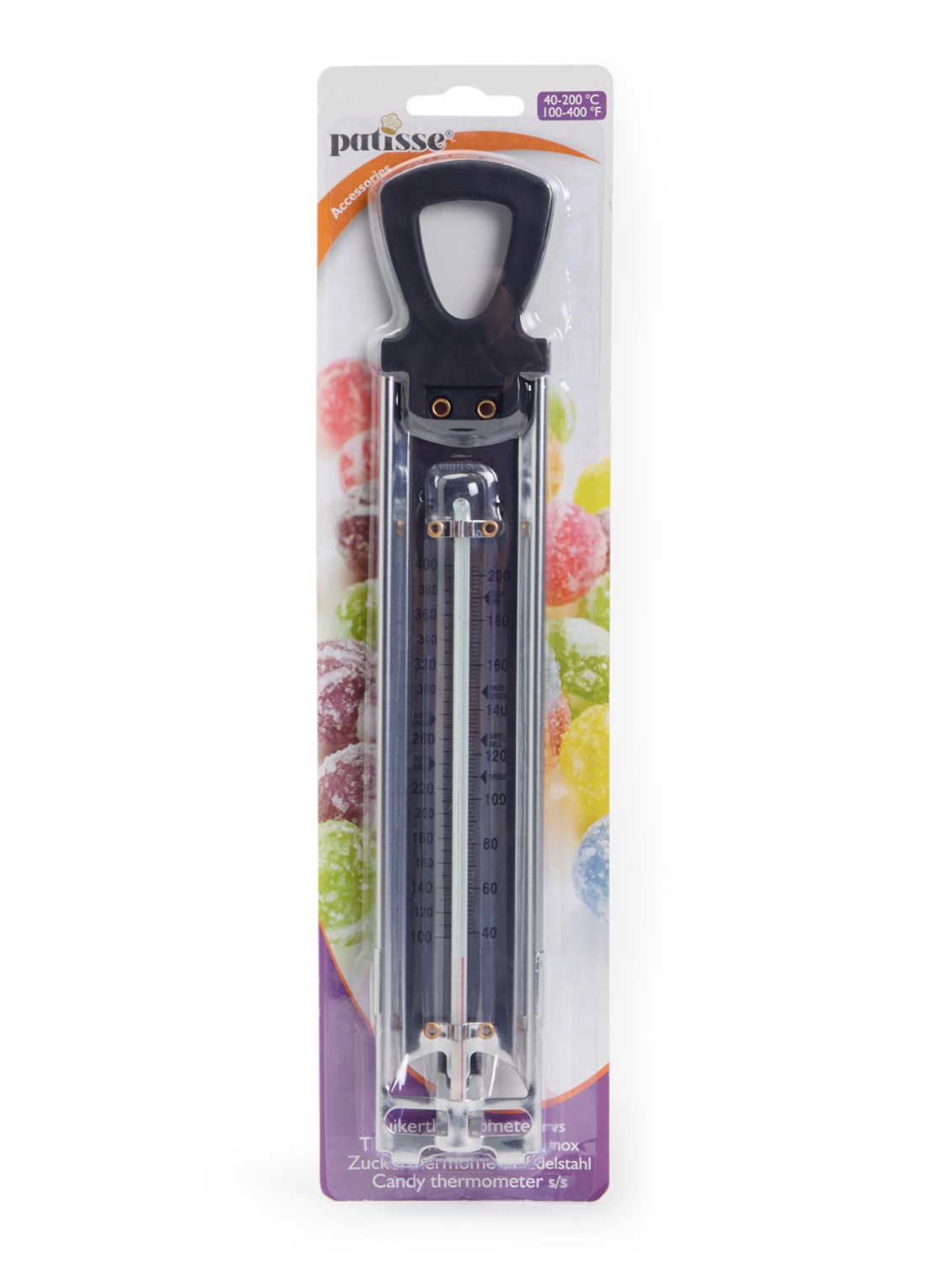 Patisse Accessories suikerthermometer - voorkant zilver