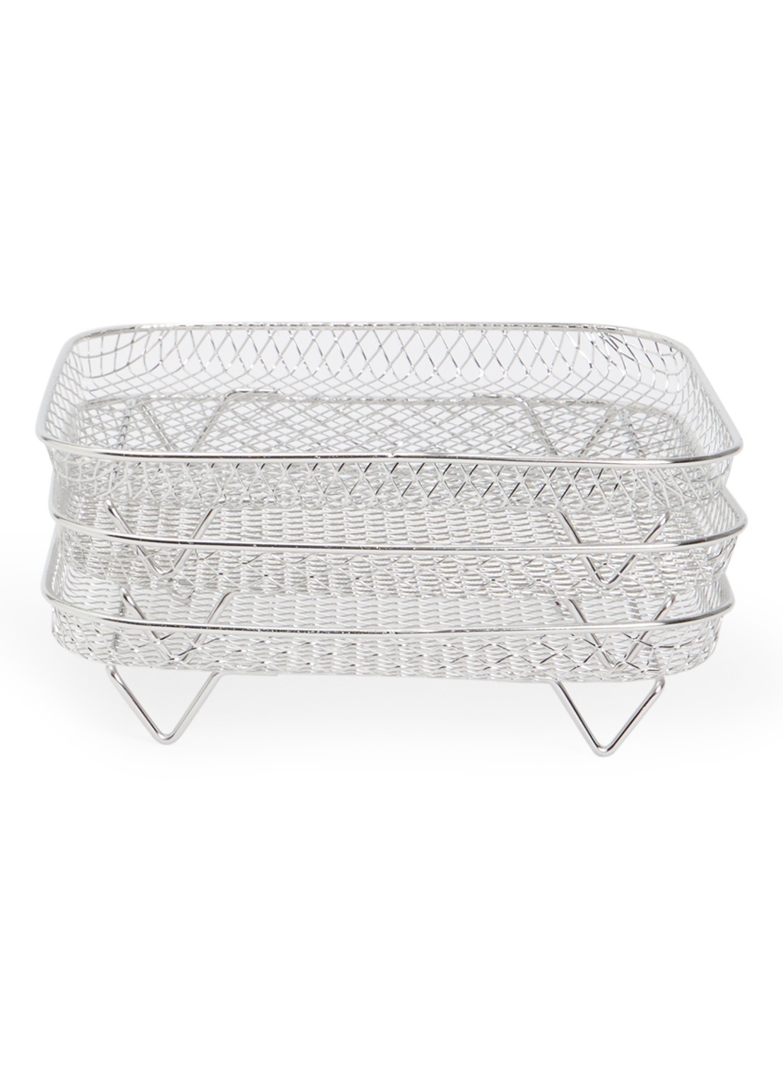 Patisse Air Frying bak- en kookmand set van 3 - voorkant zilver
