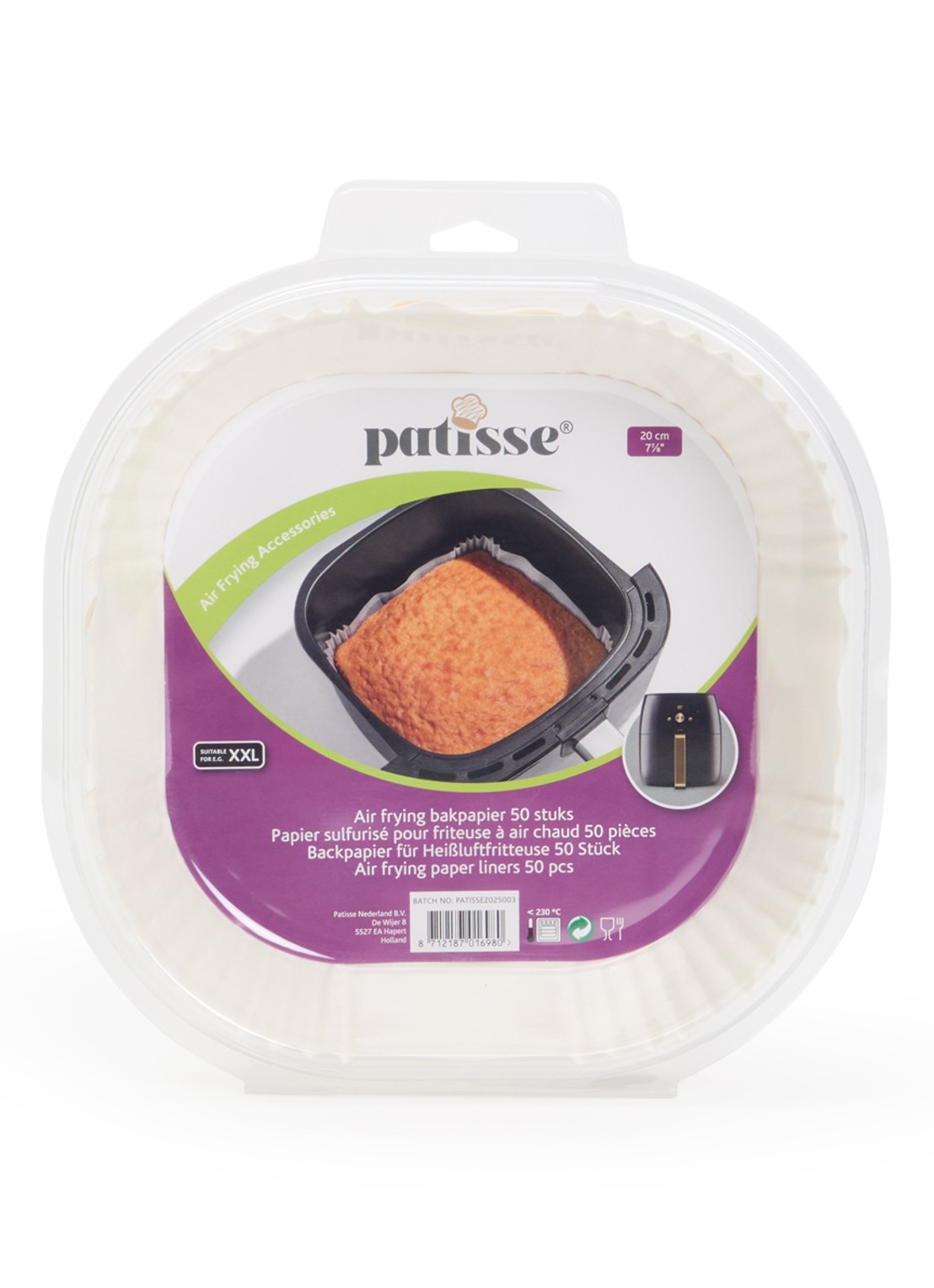 Patisse Air Frying bakpapier 50 stuks - voorkant undefined