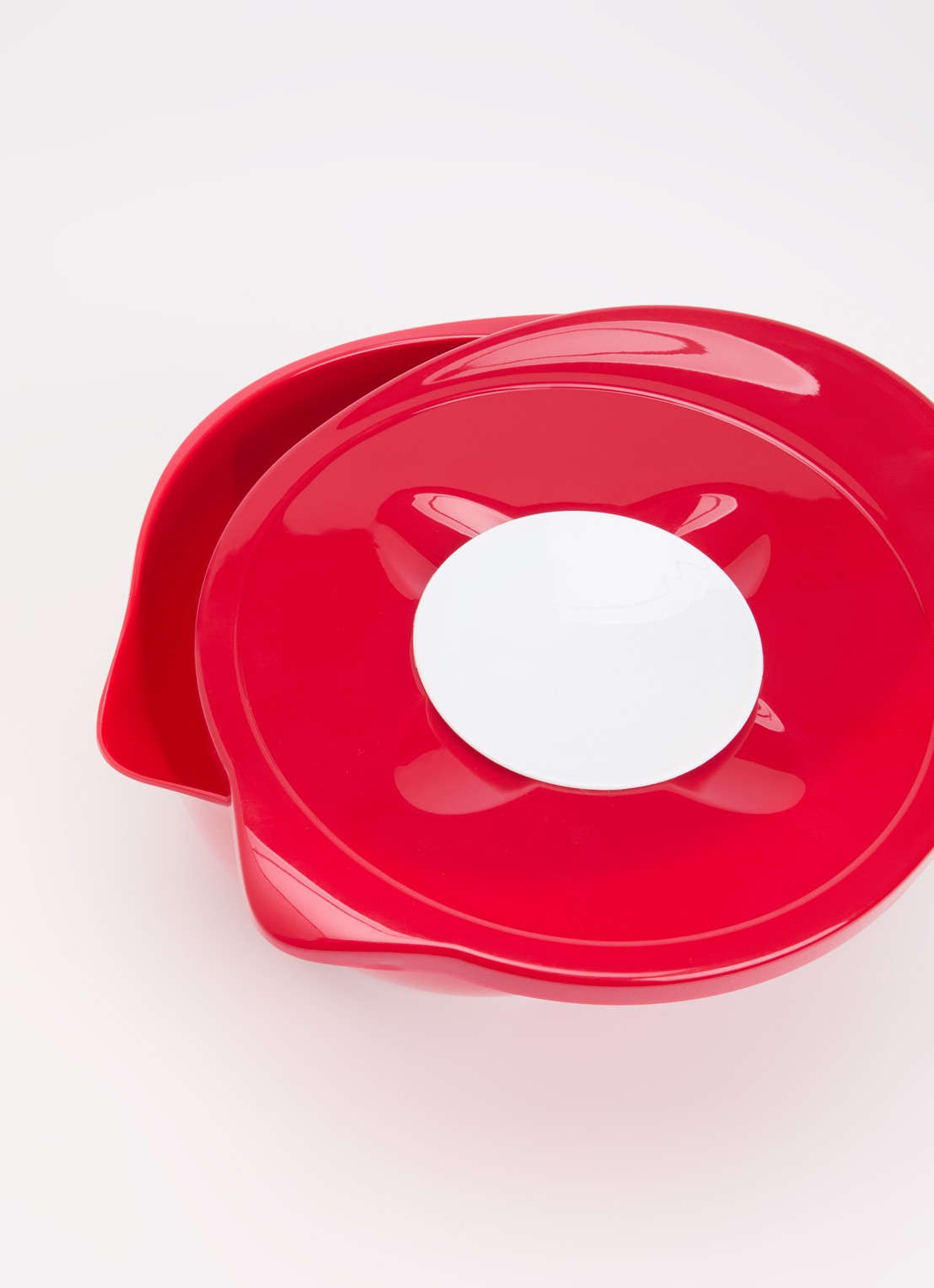 Patisse Beslagkom met spatdeksel 3 liter - voorkant 2 rood