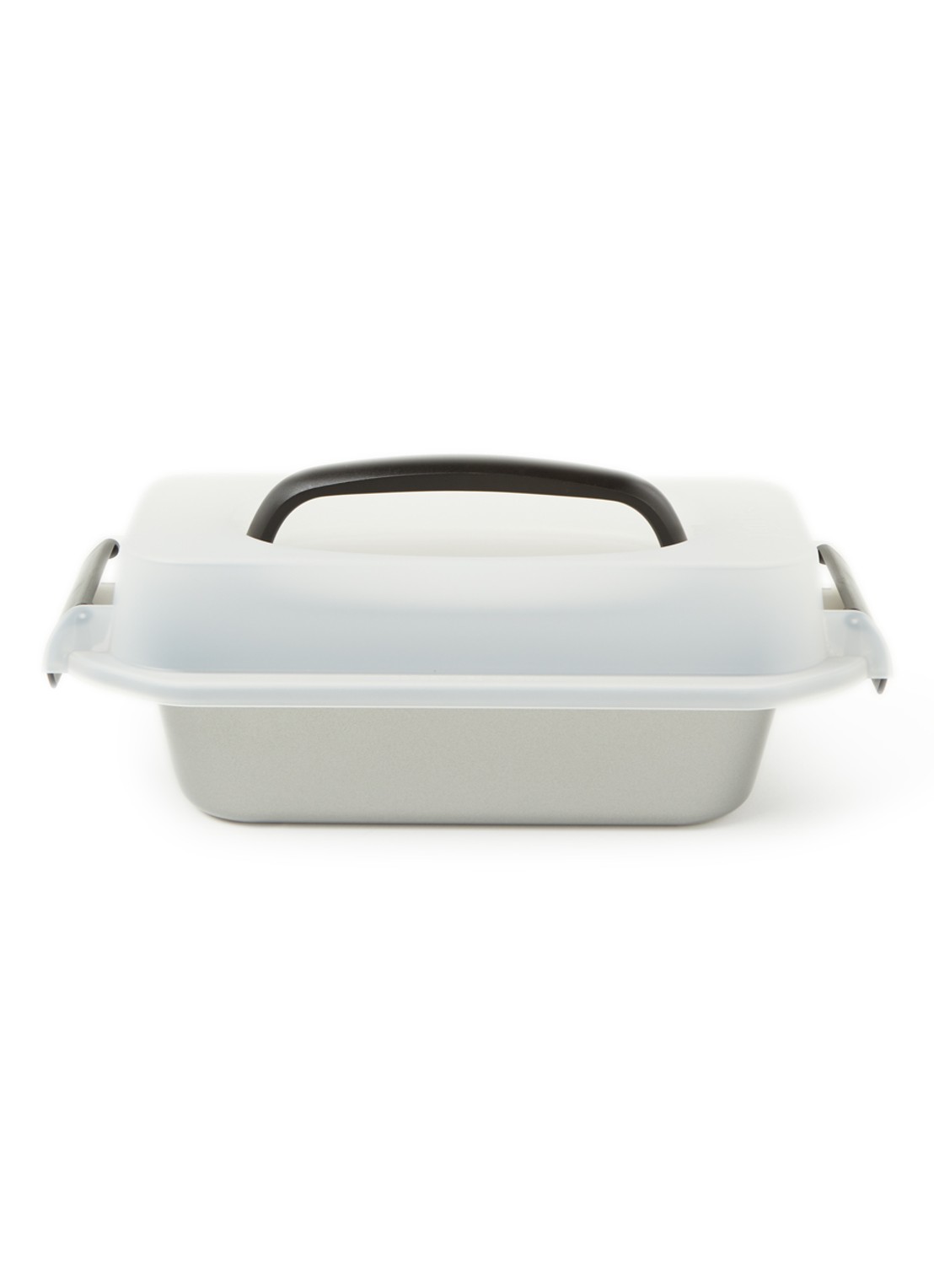 Patisse Cakevorm met deksel 23 x 14 cm  - voorkant 2 zilver