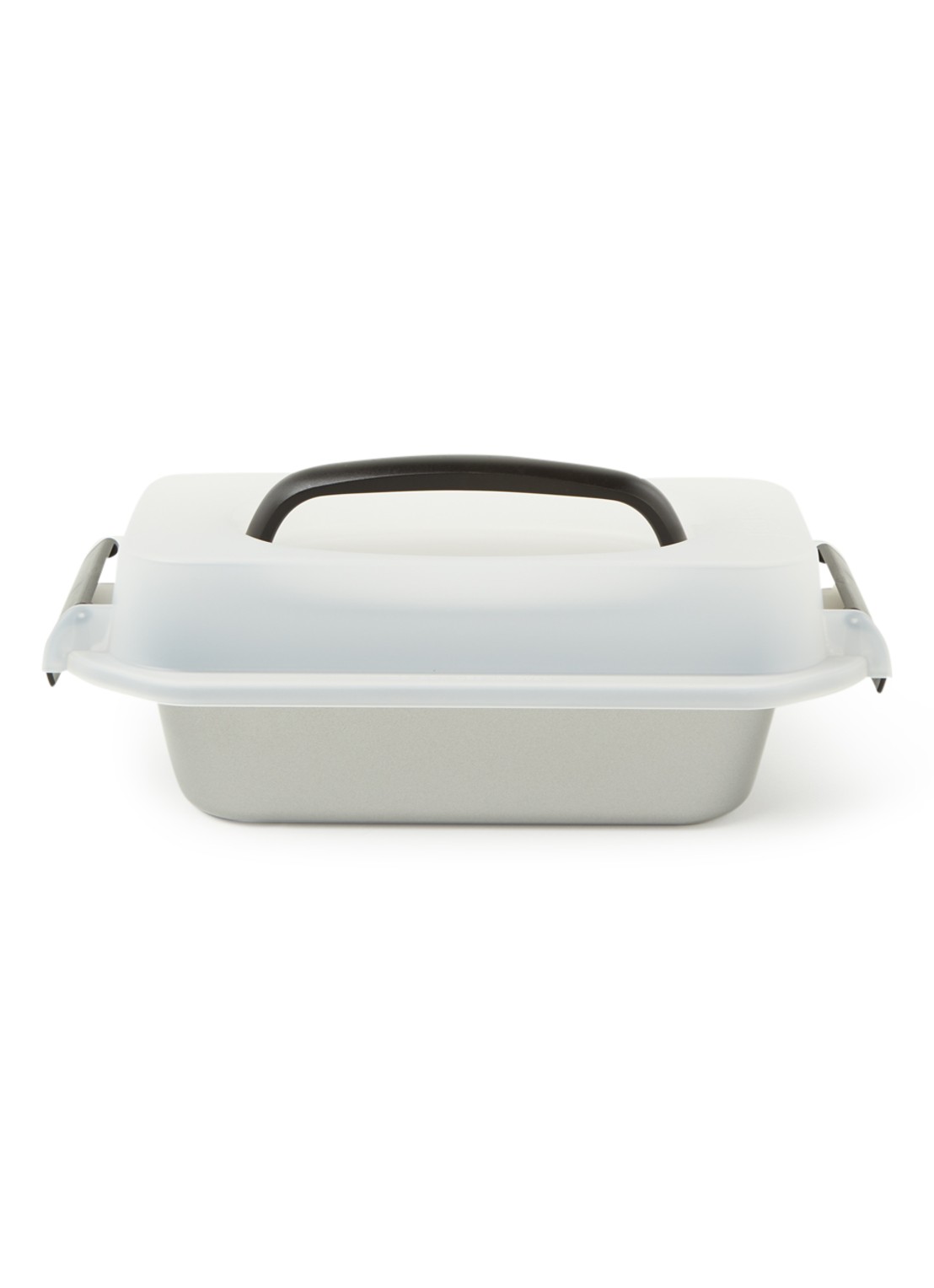 Patisse Cakevorm met deksel 23 x 14 cm  - voorkant 3 zilver