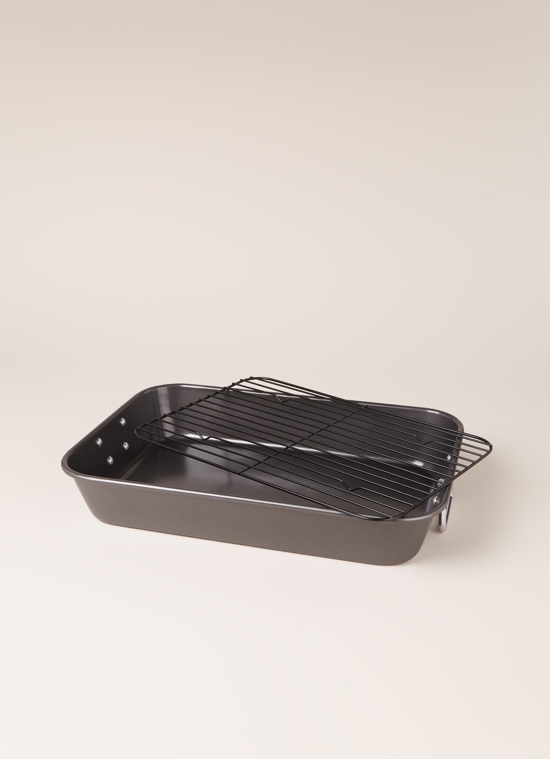 Patisse Carat braadslede met rooster 40 x 28 cm - detail donkergrijs