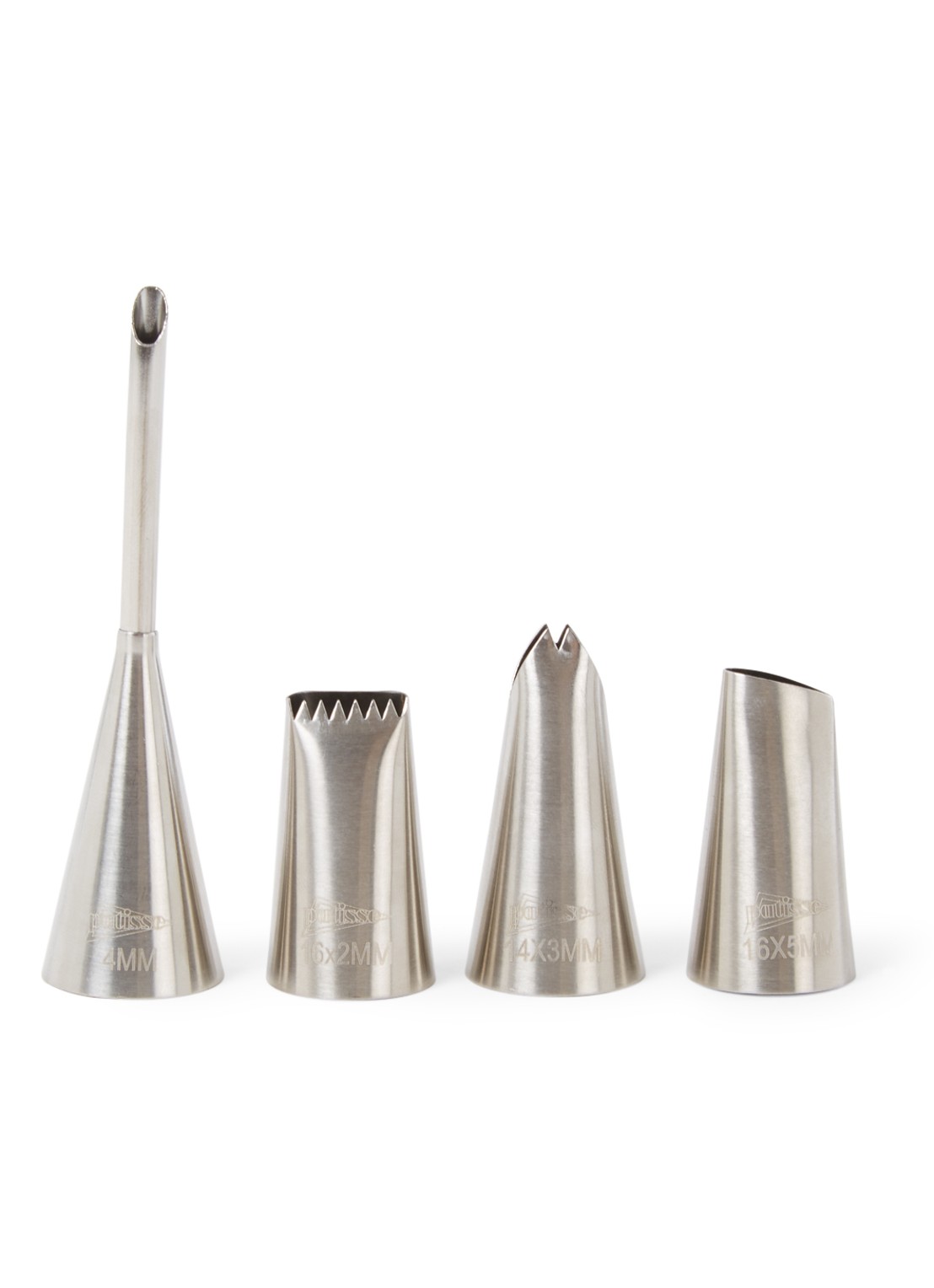 Patisse Deco spuitmondjes set van 4 - voorkant grijs