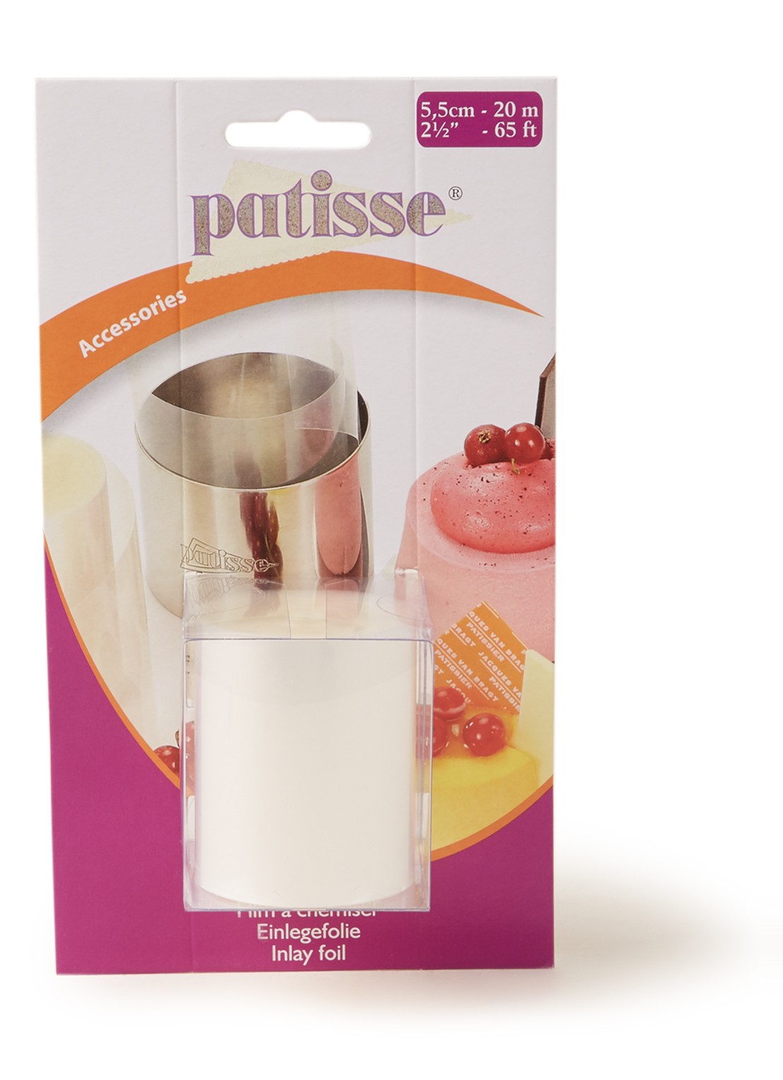 Patisse Inlegfolie 5,5 cm x 20 m - voorkant transparant