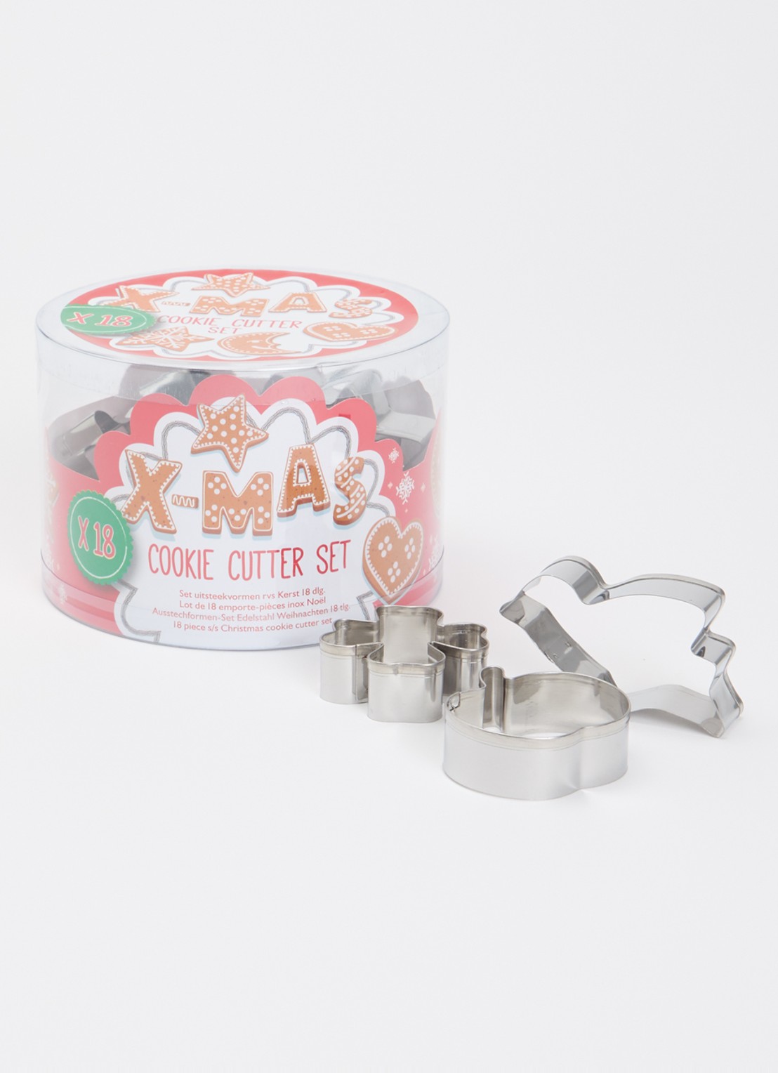 Patisse Kerst uitsteekvormen 18-delig - voorkant 2 zilver