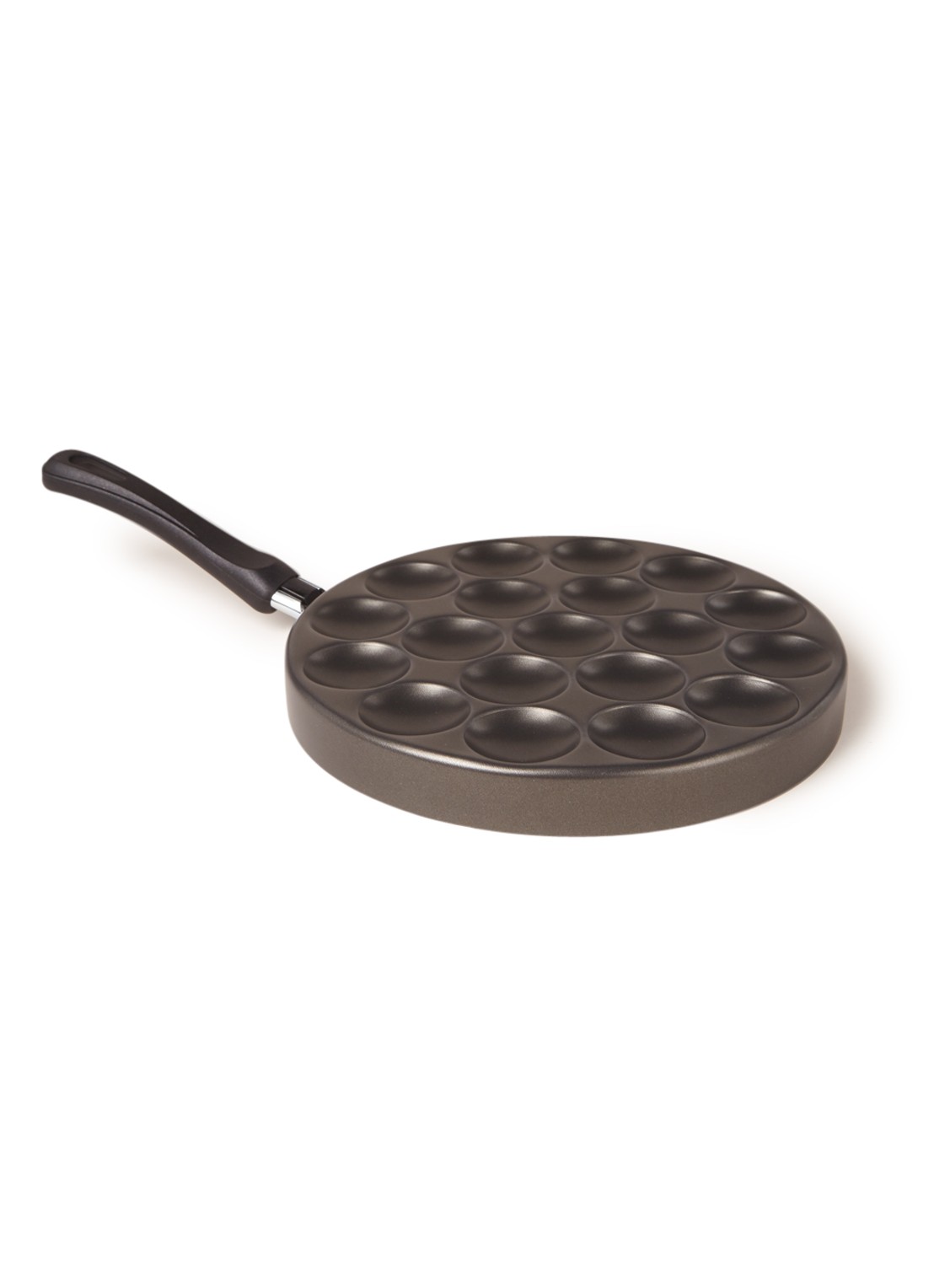 Patisse Poffertjespan van aluminium 25 cm - voorkant donkergrijs