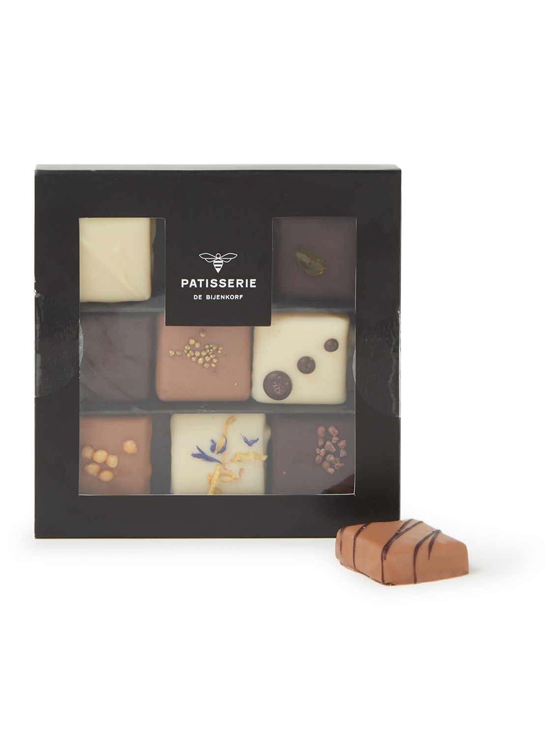 Patisserie de Bijenkorf Chocolade bonbons 9 stuks - voorkant undefined